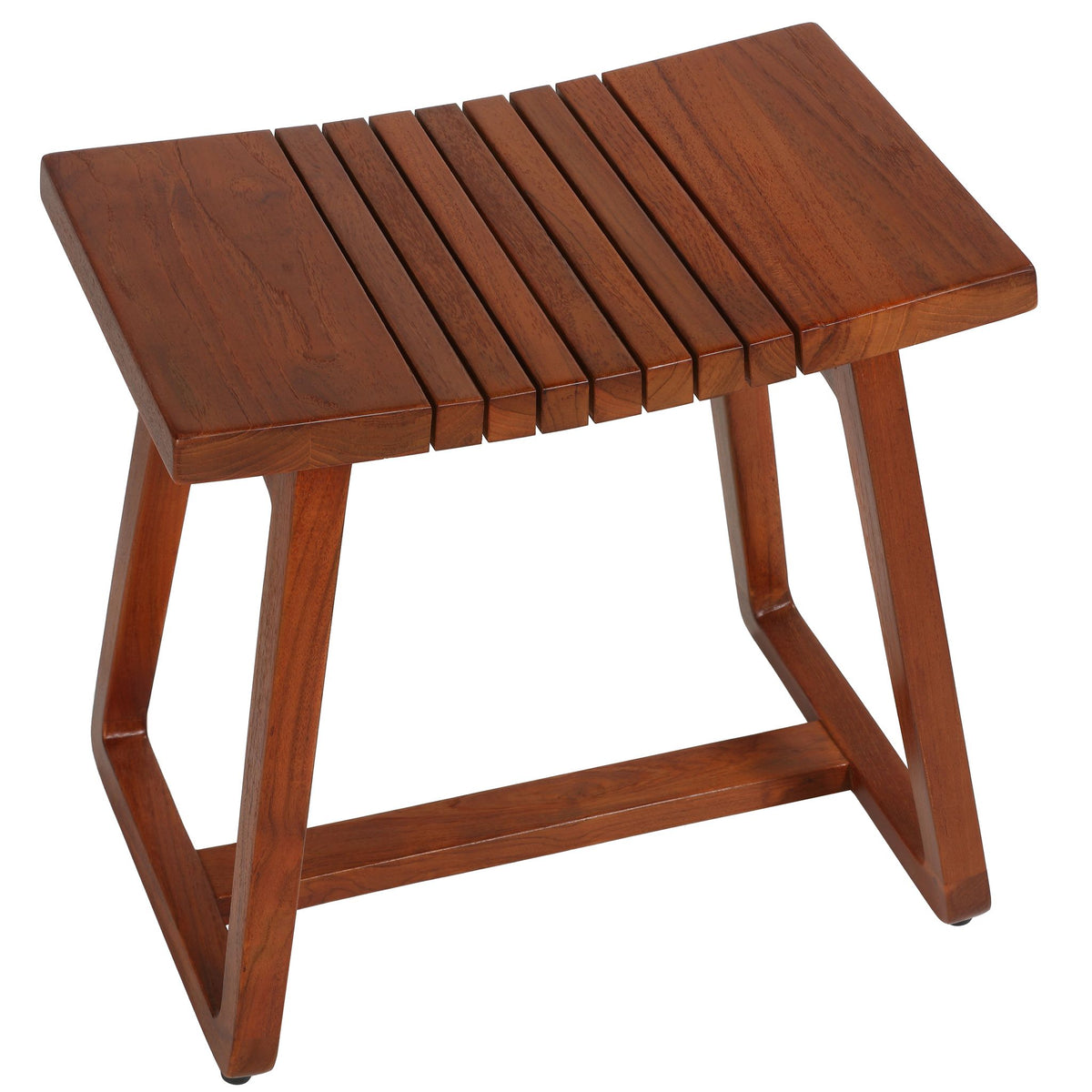Bare Decor Hanoi Shower and Spa Stool in Solid Teak Wood, 19x14x17h