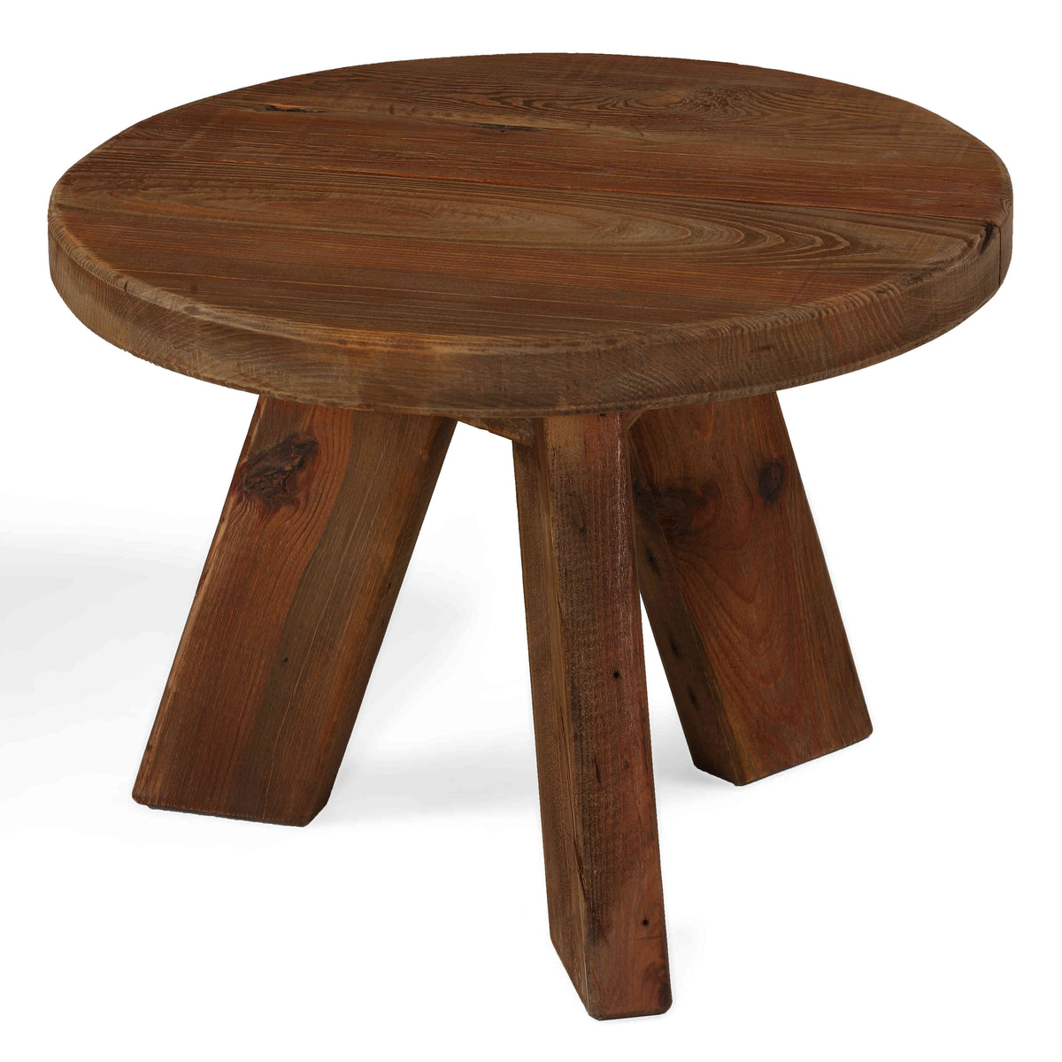 Bare Decor Weston Small Round End Table in Reclaimed Wood