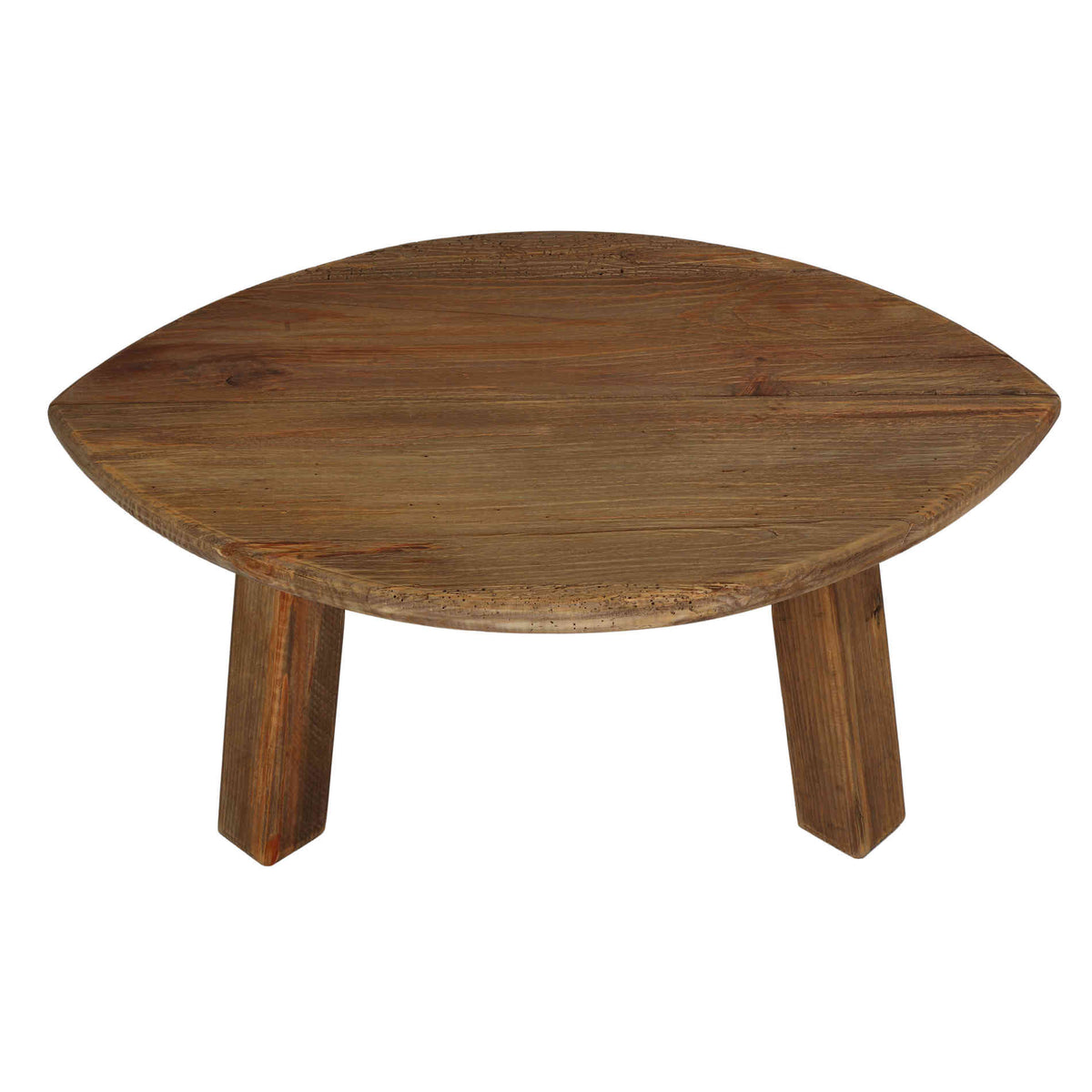 Bare Decor Wilder Oval Coffee Table, Solid Reclaimed Wood, Small 22x19x11