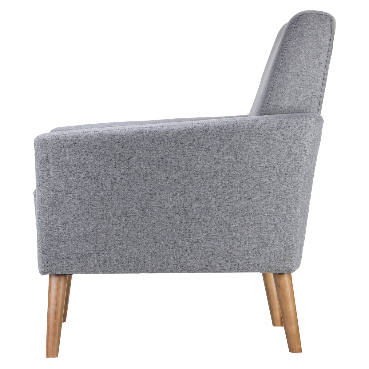 Cortesi Home Ayden Mid-Century Modern Armchair, Grey
