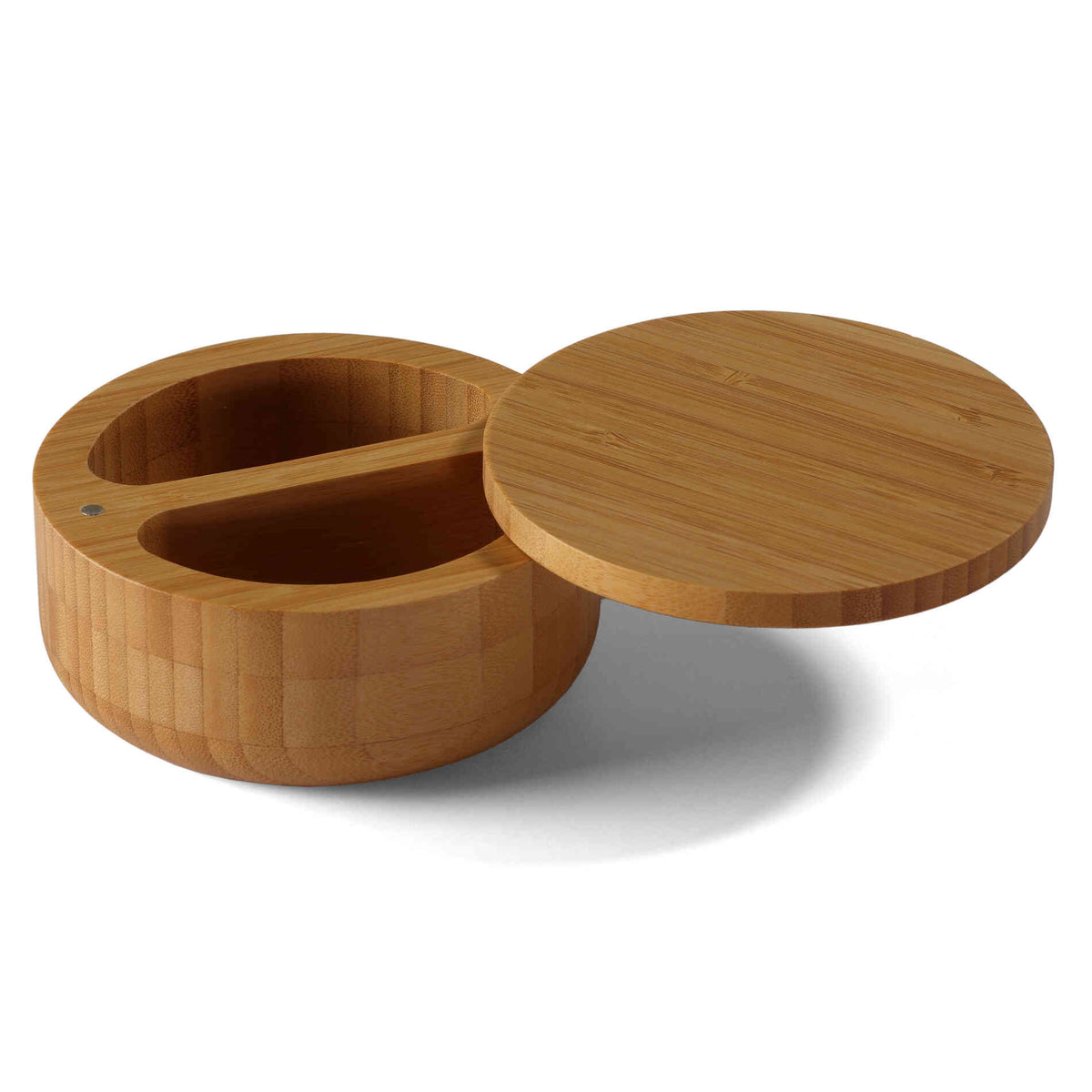 Cortesi Home Pinchi Natural Bamboo Salt and Pepper Herbs and Spice Box with Rotating Top