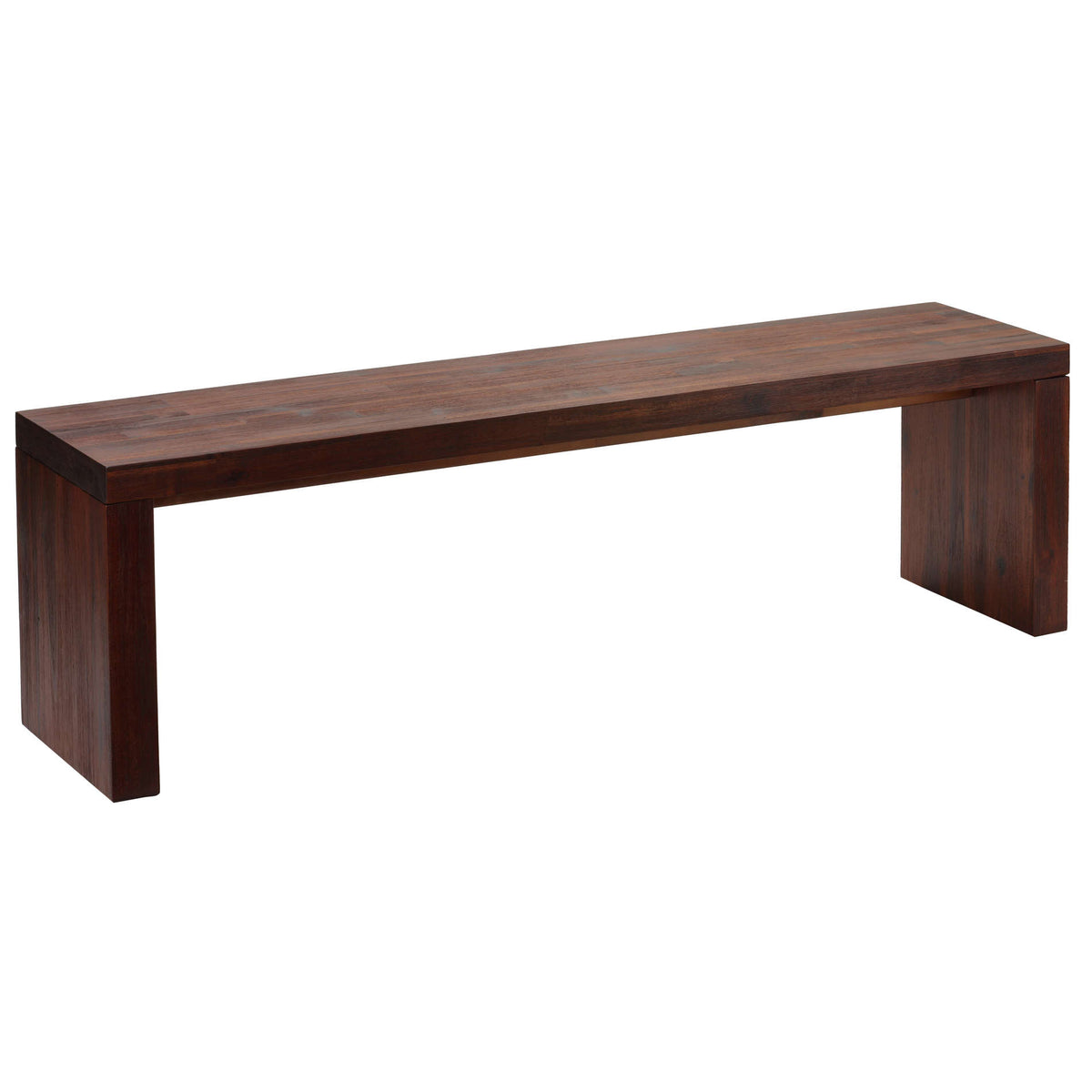 Cortesi Home Eamon Dining Bench, Solid Wood in Brown Finish