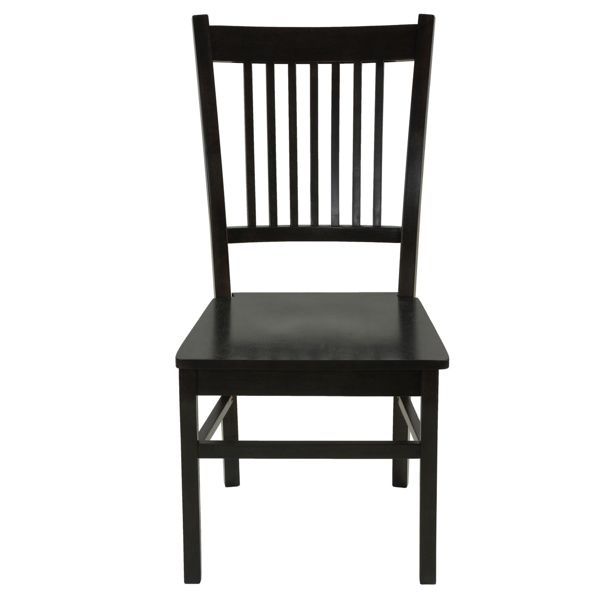 Cortesi Home &quot;America&quot; Mission Style Wooden Dining Chairs, Set of 2, Light Black Oak Finish