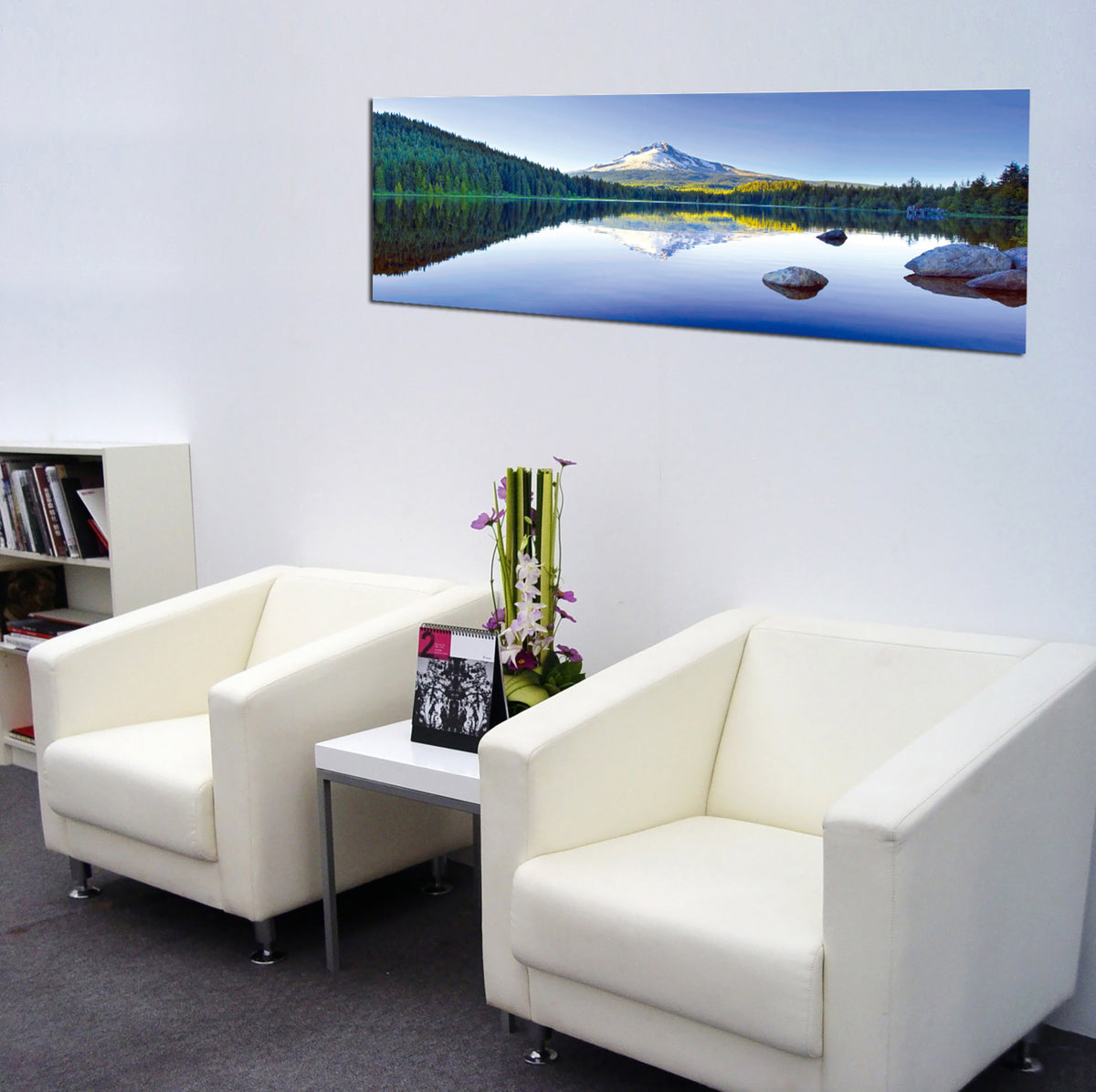 Epic Graffiti &quot;Mountain Reflections&quot; in a High Gloss Acrylic Wall Art, 60&quot; x 20&quot;