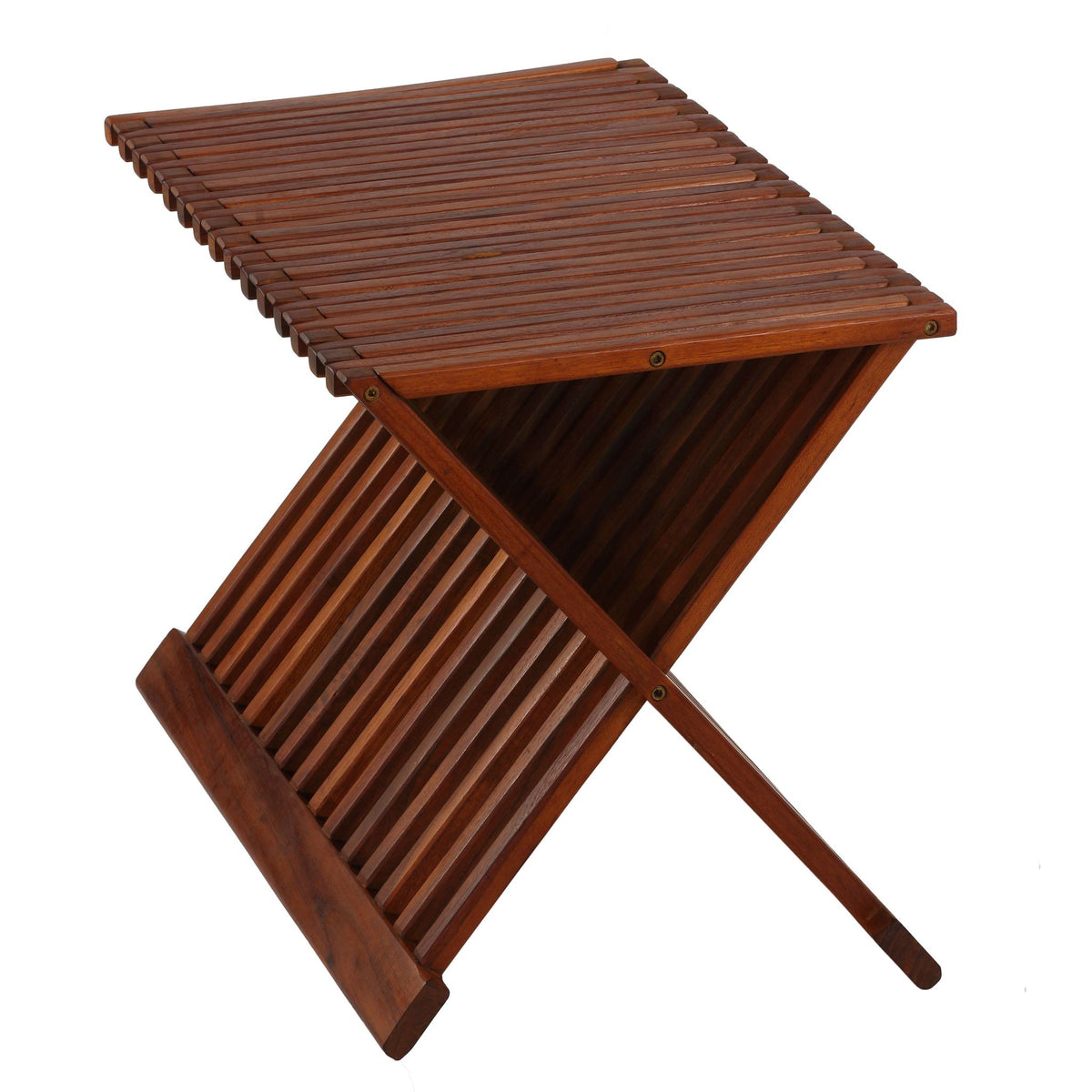 Bare Decor Felipa Folding Teak End Table, 23&quot;