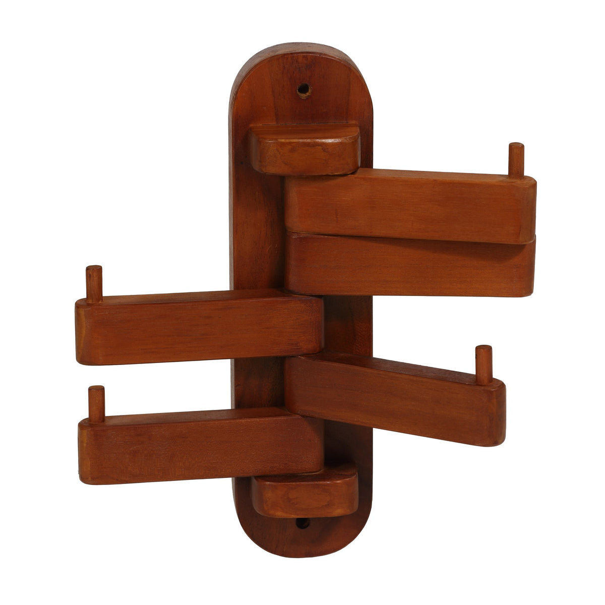 Bare Decor Odessa Swivel Hook Towel Hanger Teak Wood