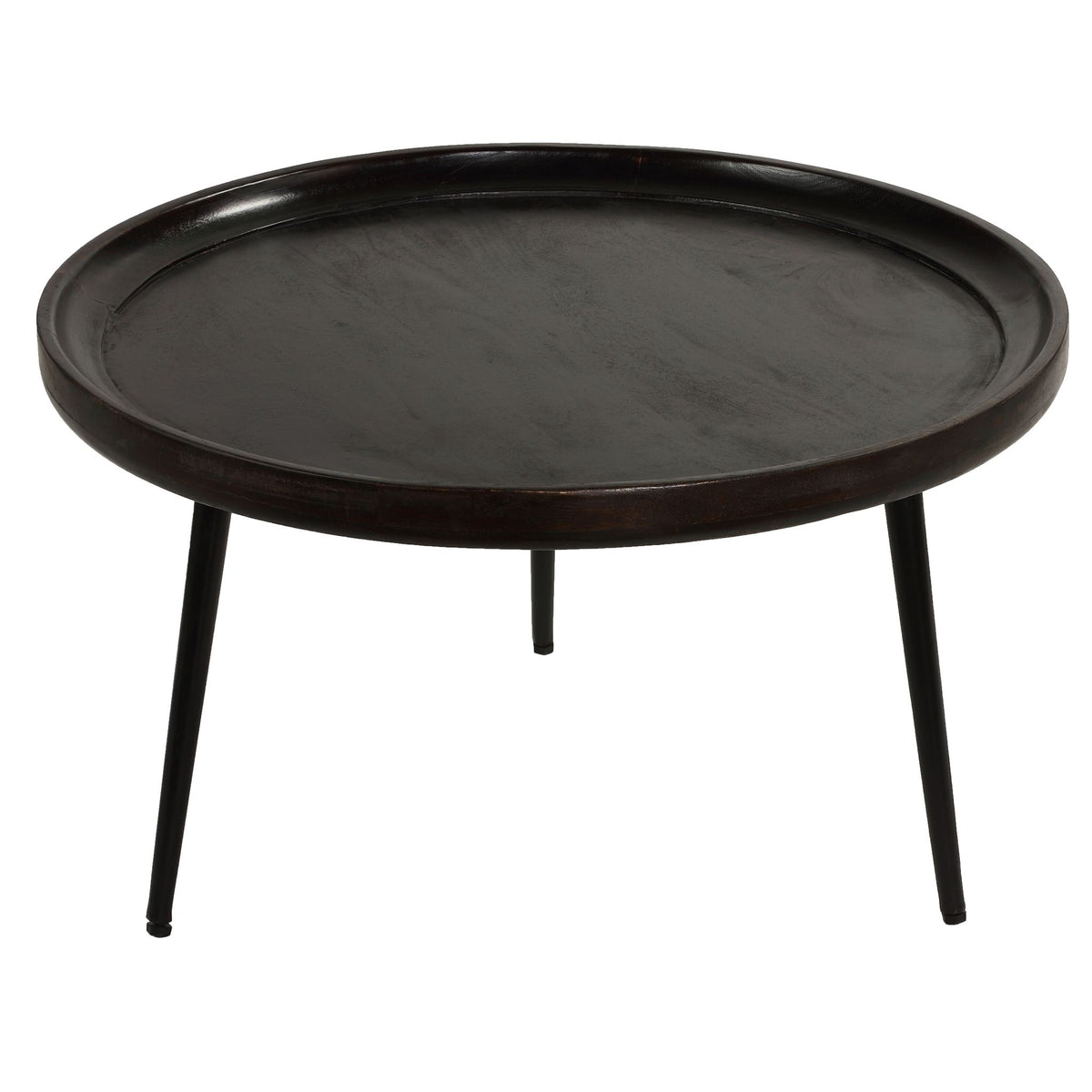Bare Decor Manitoba Coffee Table in Solid Mango Wood, Round 28&quot;