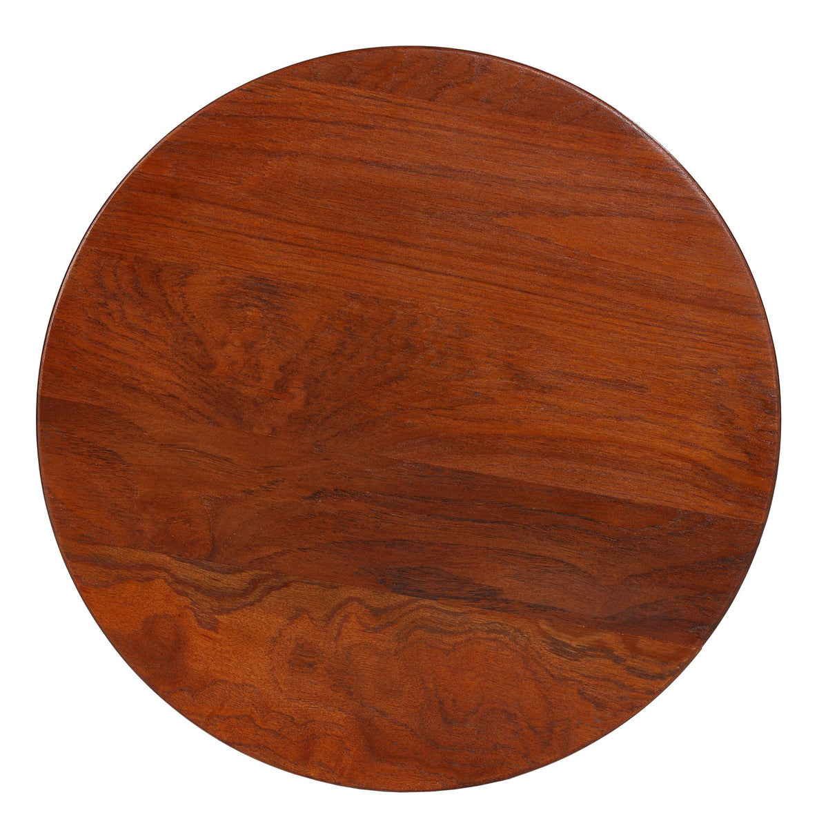 Bare Decor Mares Round Accent Table in Solid Teak Wood 18x18x18