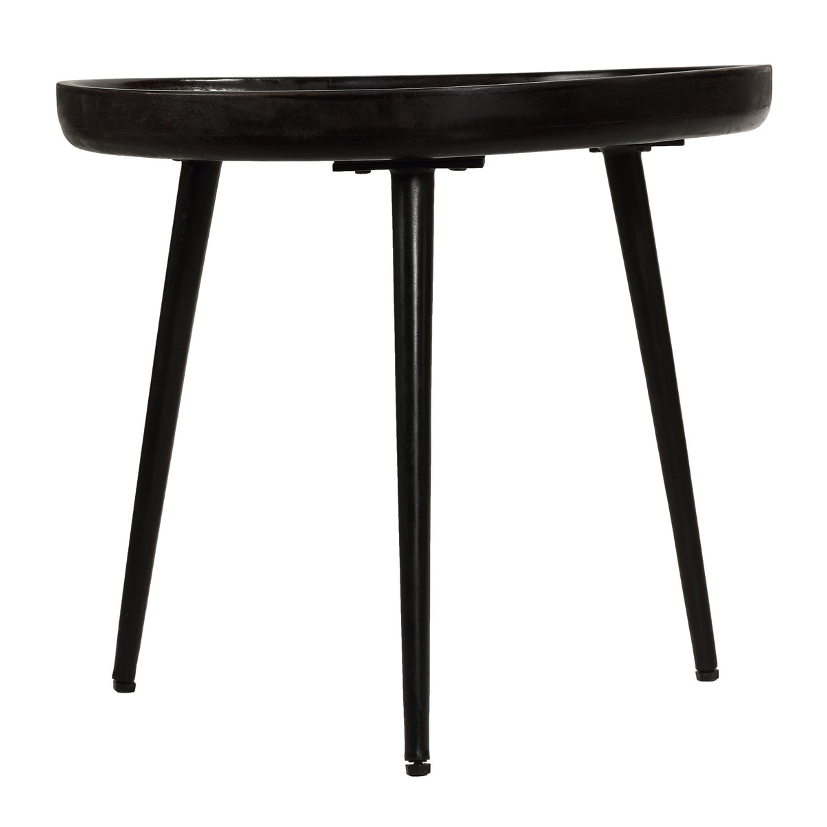 Bare Decor Manitoba Side Table in Solid Mango Wood, Round 20 in