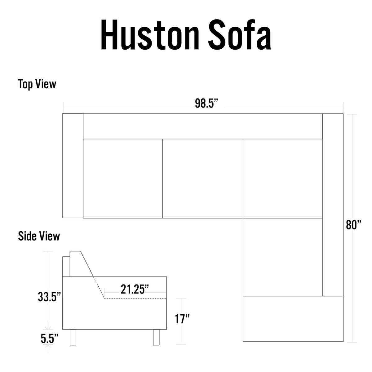 Cortesi Home Contemporary Houston Genuine Leather Sectional Sofa with Right Side Facing Chaise Lounge, Brown 98"x80"