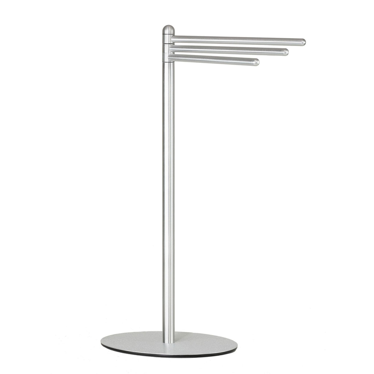 Cortesi Home Noli Contemporary 3 Swing Arm Towel Stand, Brushed Aluminum