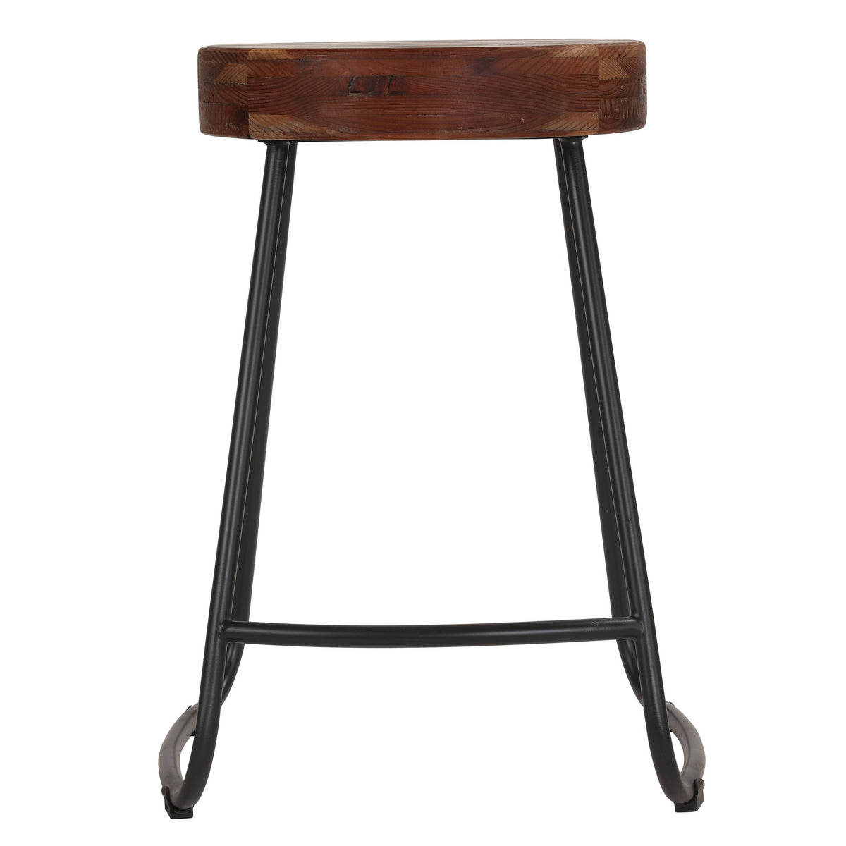 Cortesi Home Boone Counterstool in Driftwood and Metal Legs