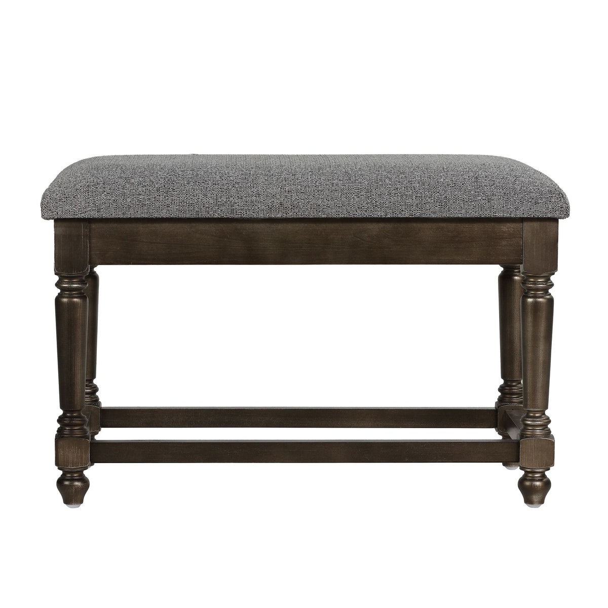 Cortesi Home Enza Bench in Bronze Brown Color with Grey Fabric Cushion