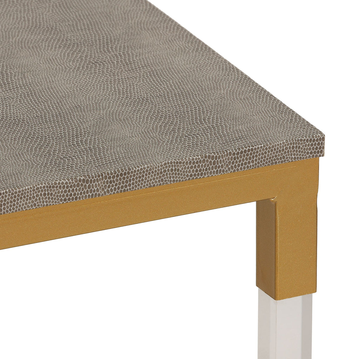 Cortesi Home Annidarsi Square Nesting Tables with Clear Acrylic Legs, Set of 2
