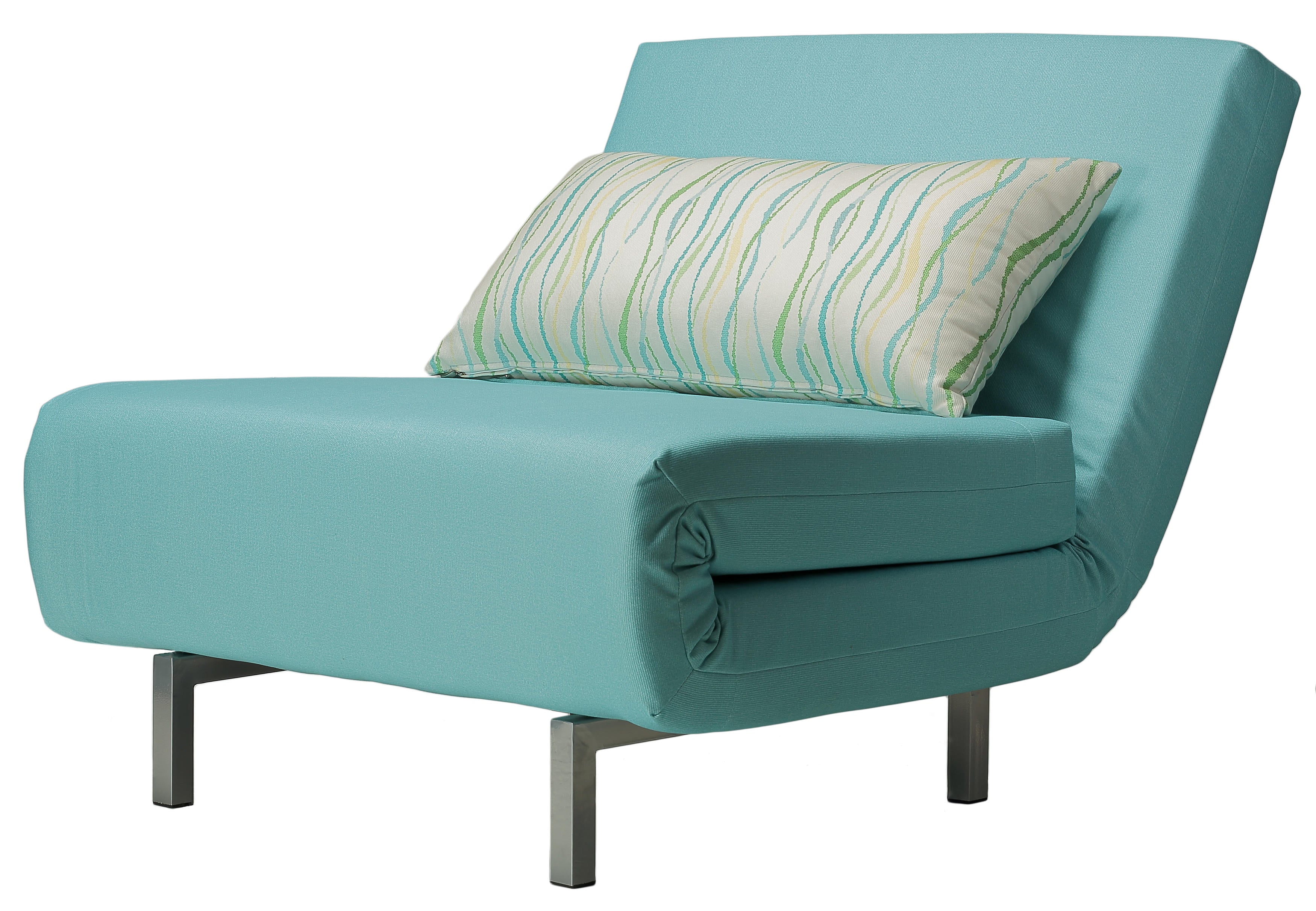 Cortesi Home Savion Aqua Convertible Accent Chair Bed CozyStreet