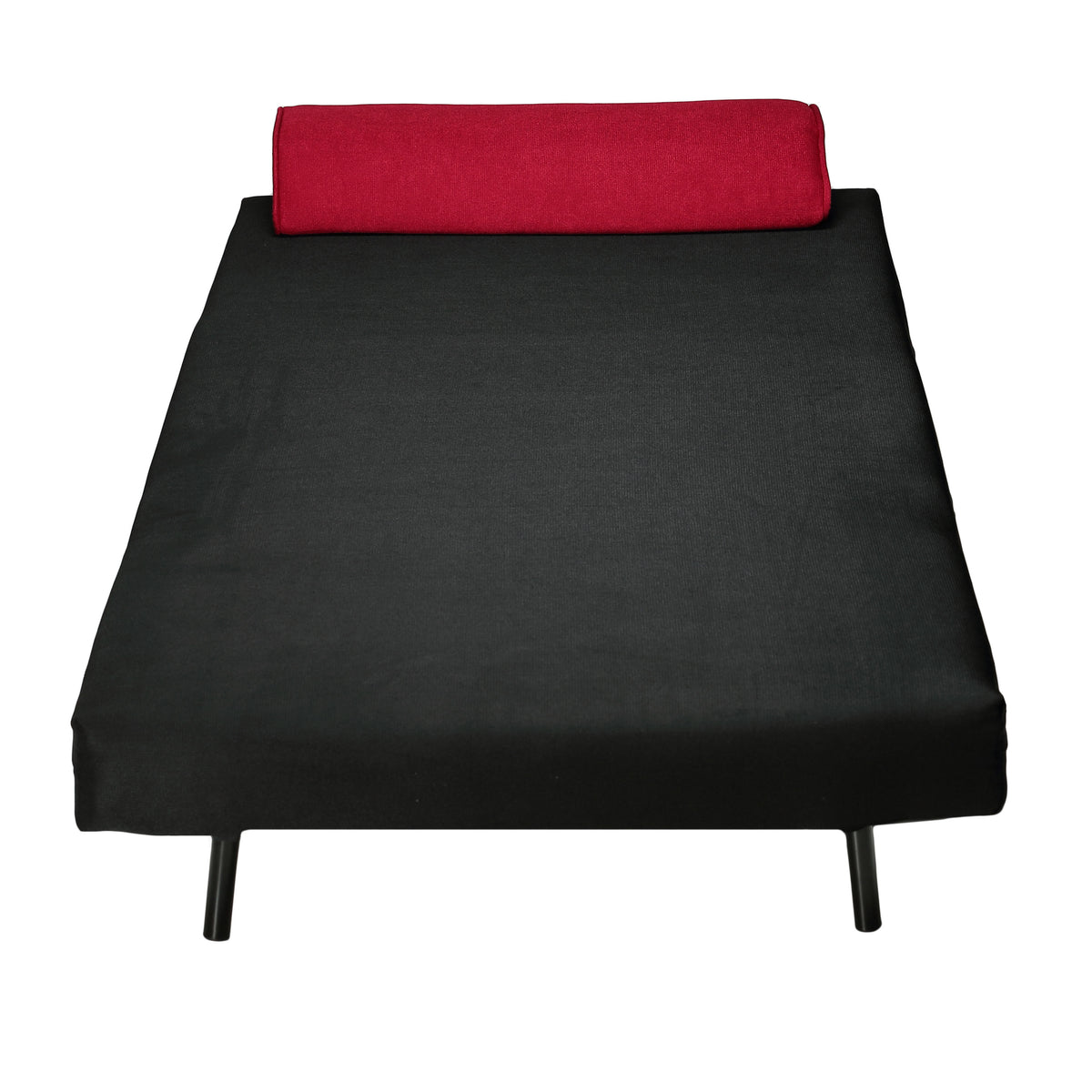 Cortesi Home Savion Black Fabric Convertible Accent Chair Bed