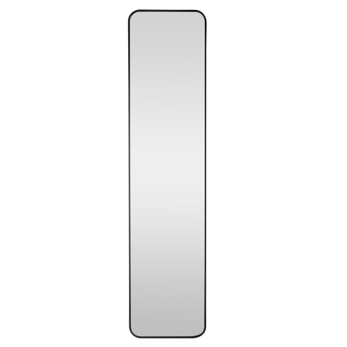 Cortesi Home Skinee Floor Mirror in a Black Aluminum Frame, 14&quot;x60&quot;