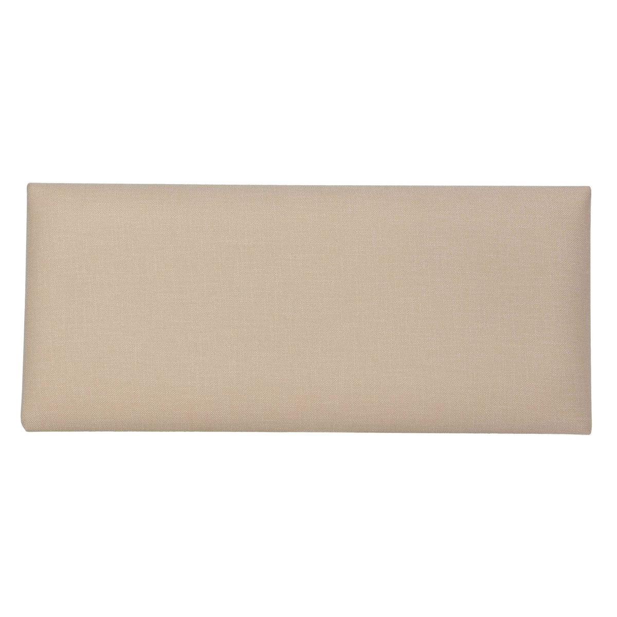 Cortesi Home Dahlia Wooden Bench Ottoman, Distressed Wood and Beige Fabric