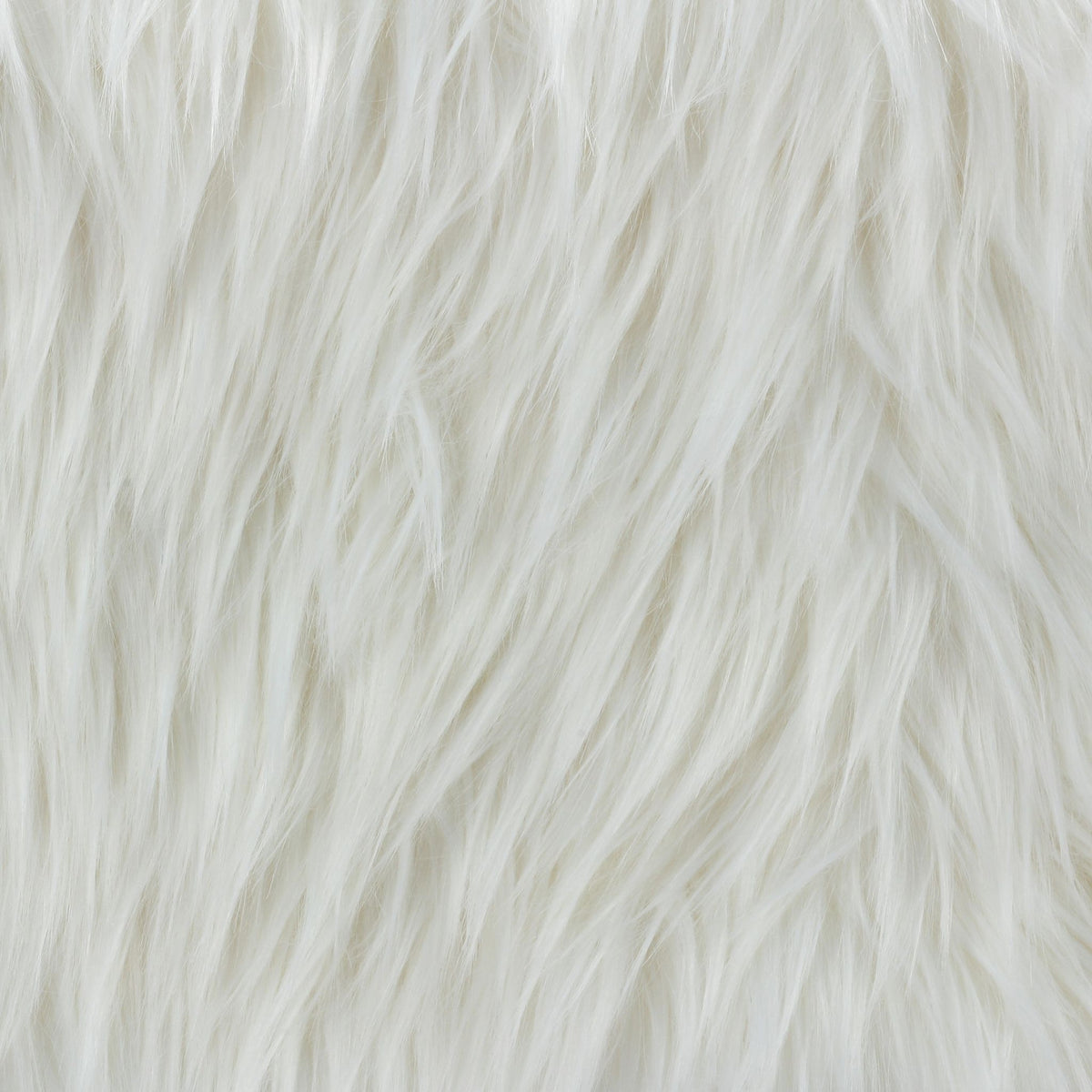 Cortesi Home Olivia White Faux Fur Ottoman, 20&quot;