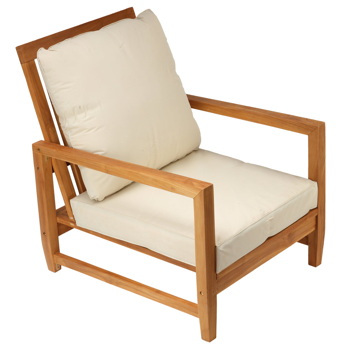Bare Decor Gaston Accent Arm Chair 24&quot; Wide in Solid Teak Wood, Indoor or Outdoor