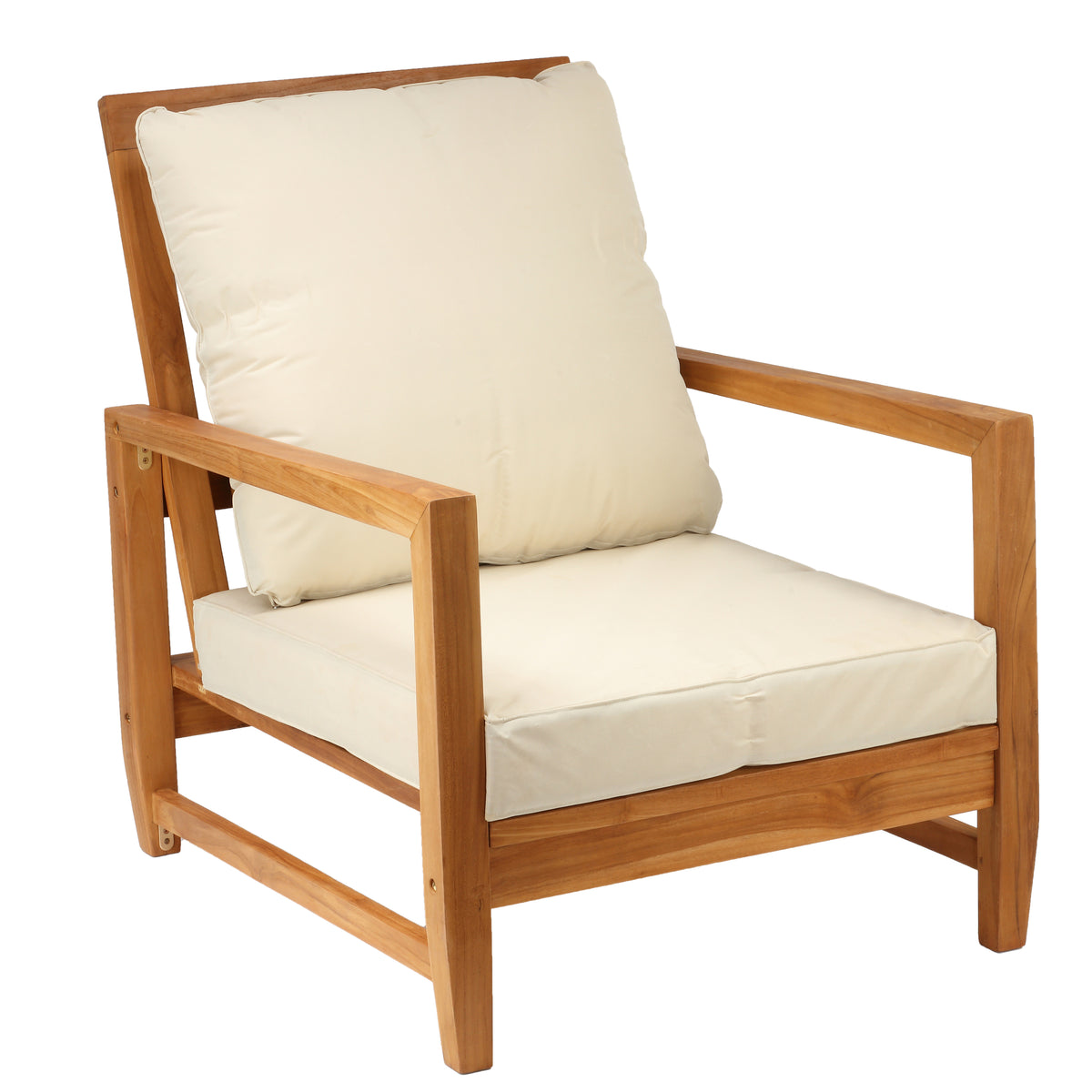 Bare Decor Gaston Accent Arm Chair 24&quot; Wide in Solid Teak Wood, Indoor or Outdoor