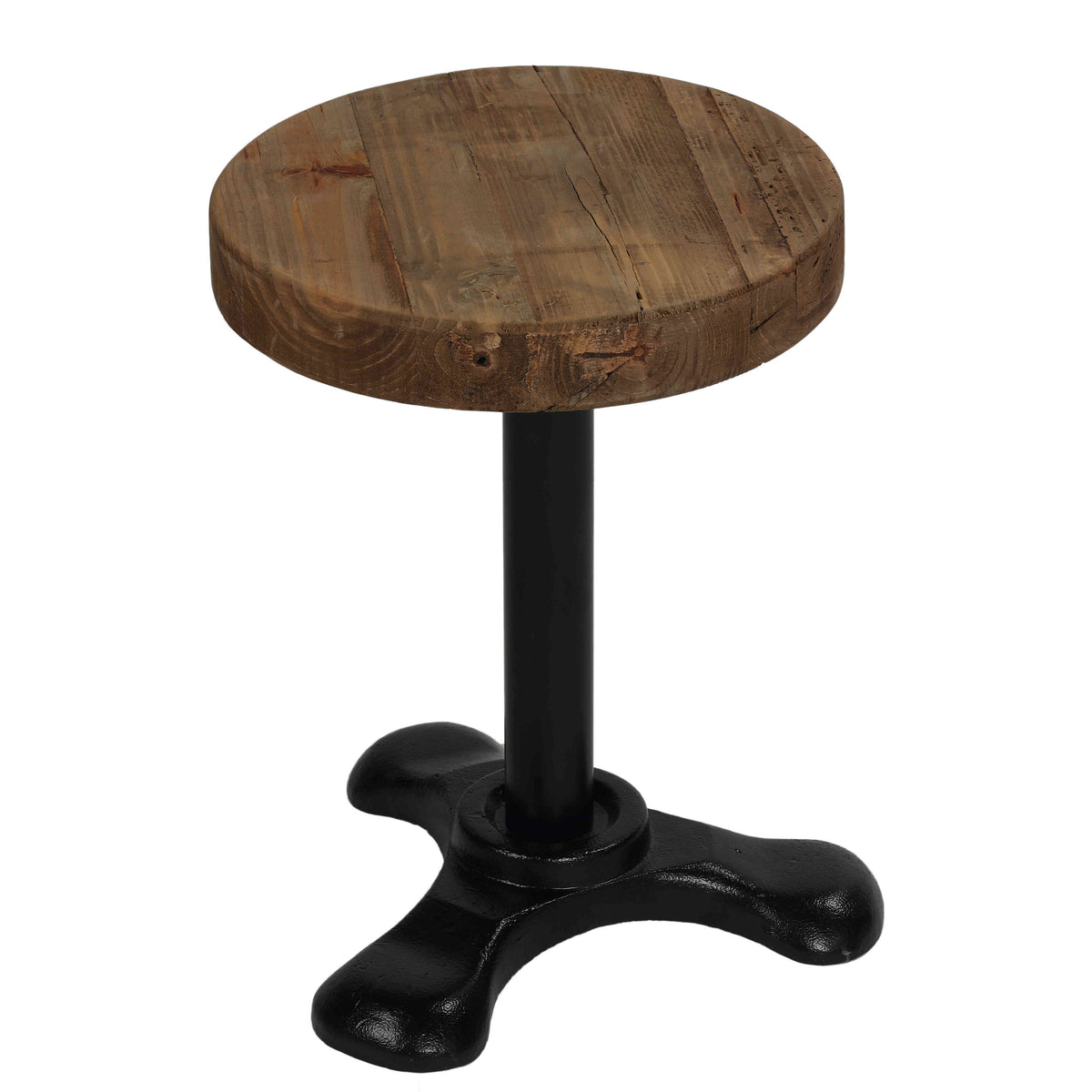 Bare Decor Toby Round End Table with Metal Base