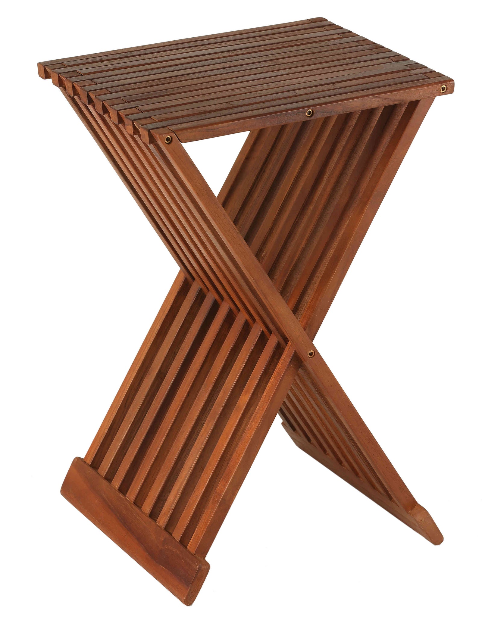 Bare Decor Leaf Folding Counterstool in Solid Teak Wood 24" high