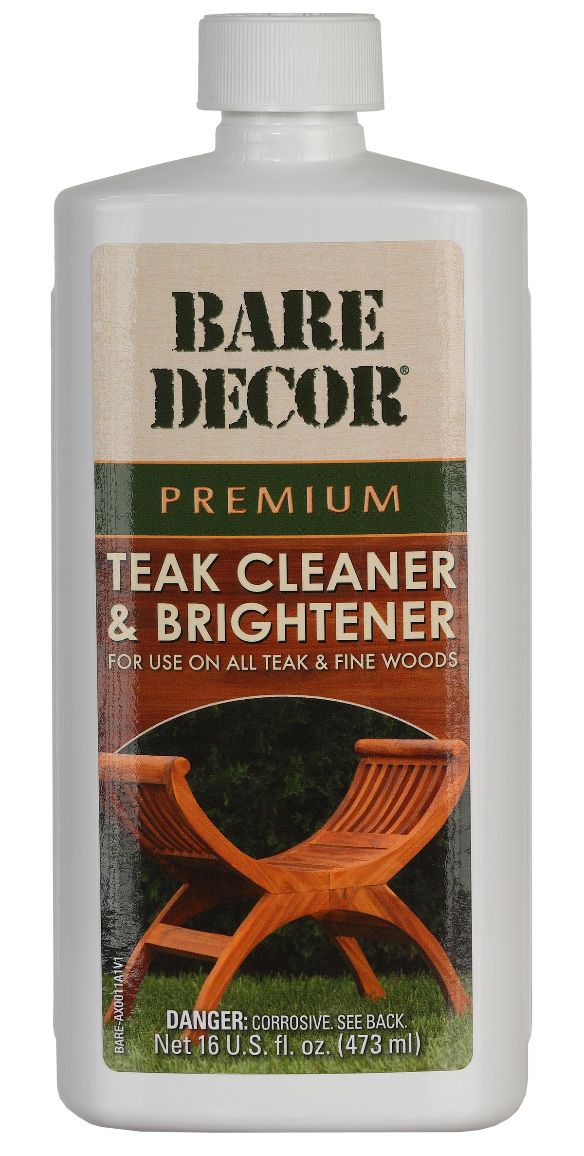 Bare Decor Premium Teak Cleaner for Home and Marine Use, 16oz