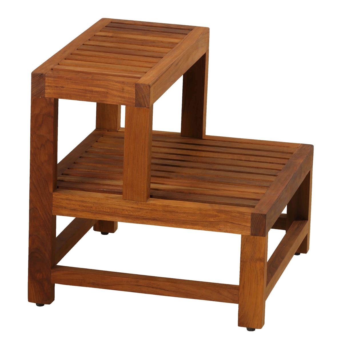 Bare Decor Biggie 2 Tier End Table in Solid Teak Wood