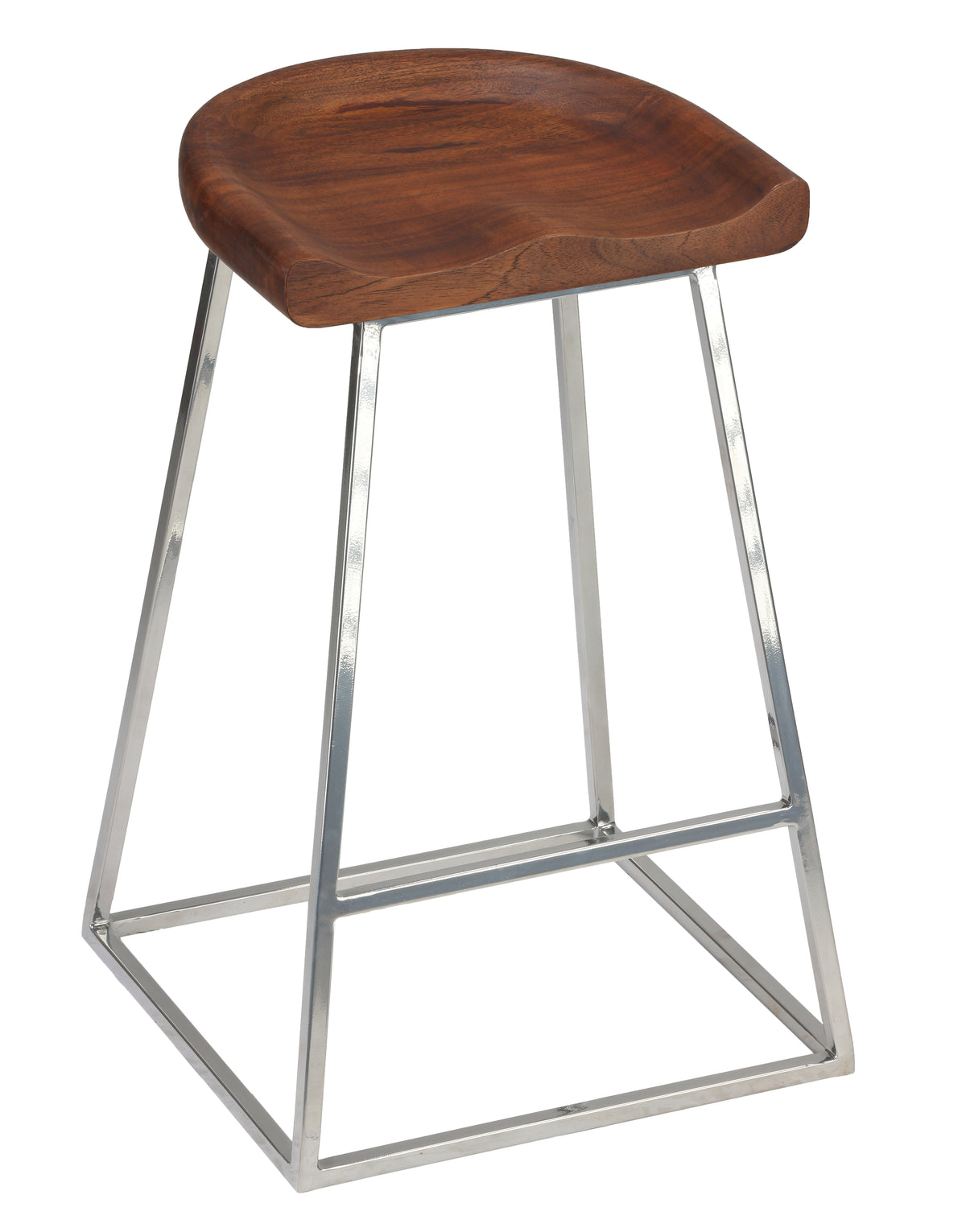 Cortesi Home Monarch Saddle Seat Counter Stool (Set of 2), 25&quot;
