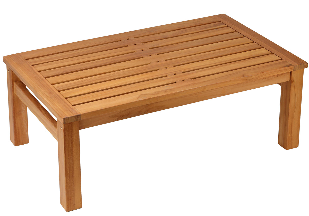 Bare Decor Gaston Outdoor or Indoor Solid Teak Wood Coffee Table, 48&quot; x 28&quot;