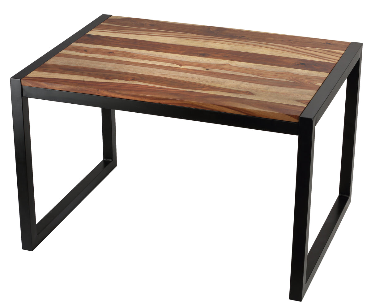 Cortesi Home Delia Wood Desk Table with Metal Frame