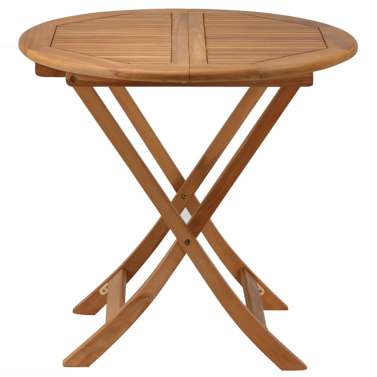 Bare Decor Darcy Outdoor Teak Folding Dining Table 31&quot; Round