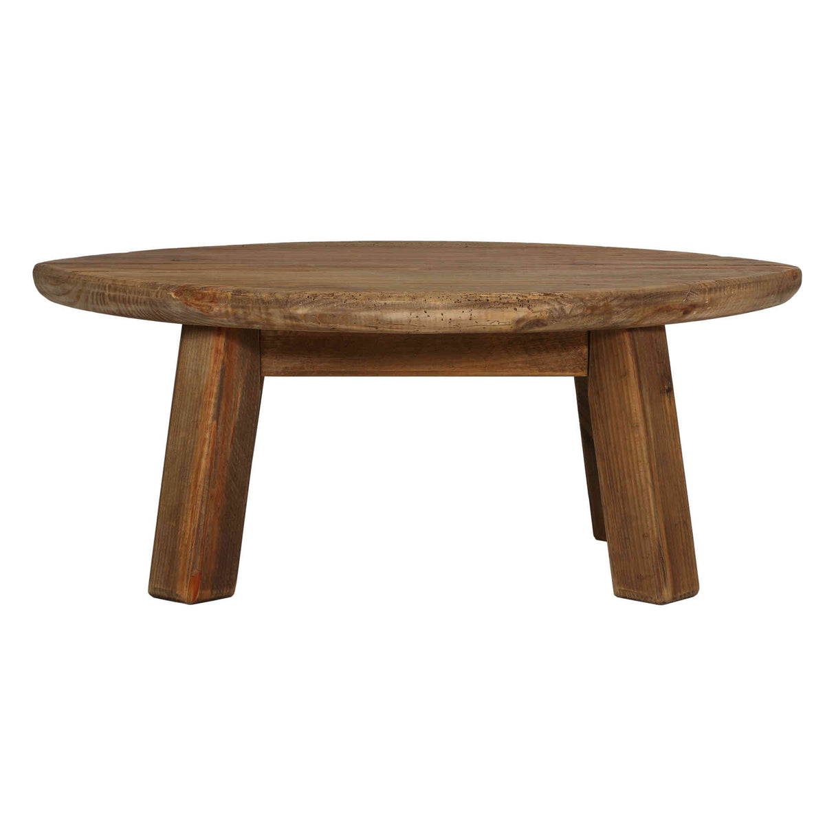 Bare Decor Wilder Oval Coffee Table, Solid Reclaimed Wood, Small 22x19x11