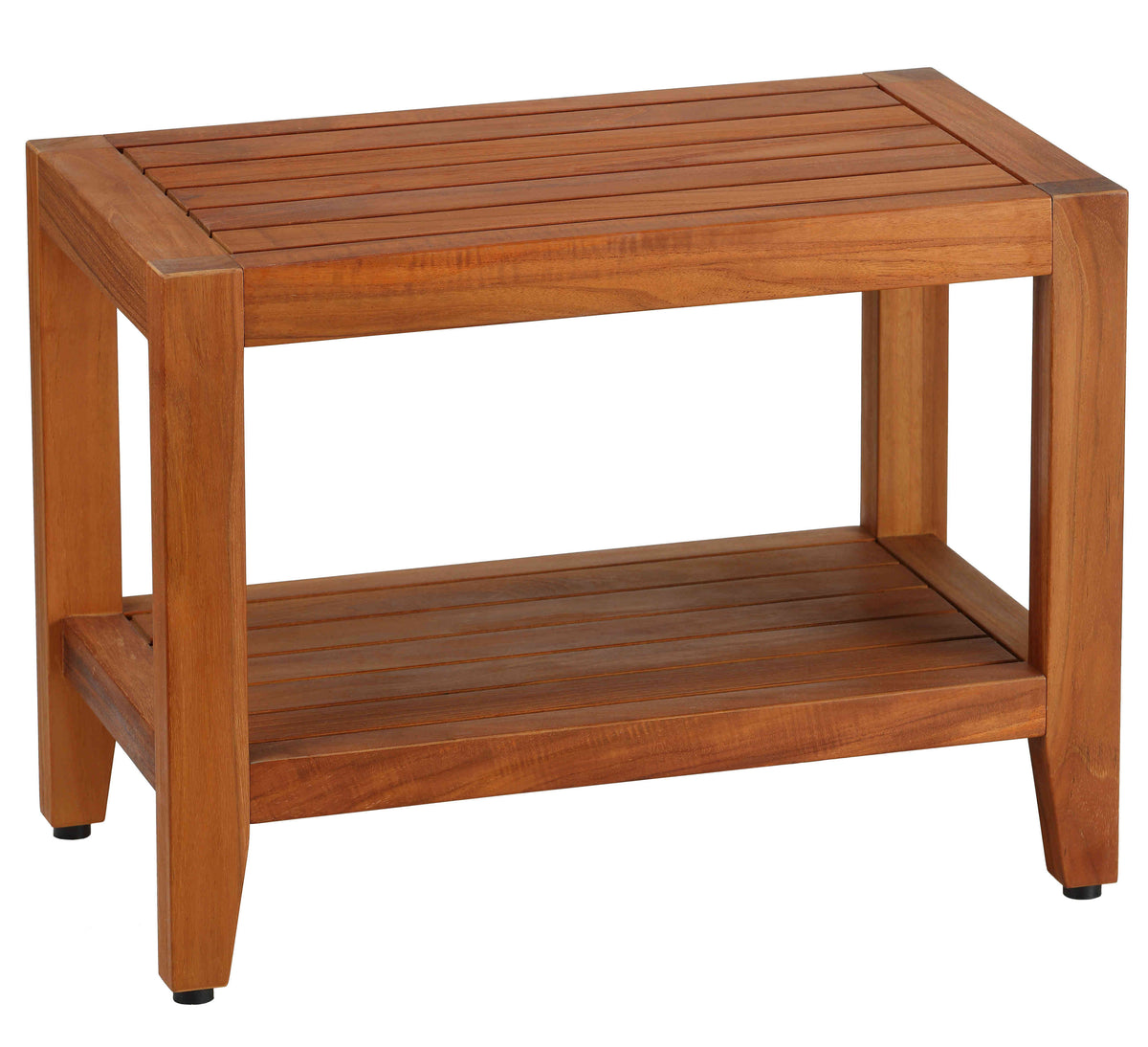 Bare Decor Serenity Spa 24&quot; Bench with Shelf in Solid Teak Wood
