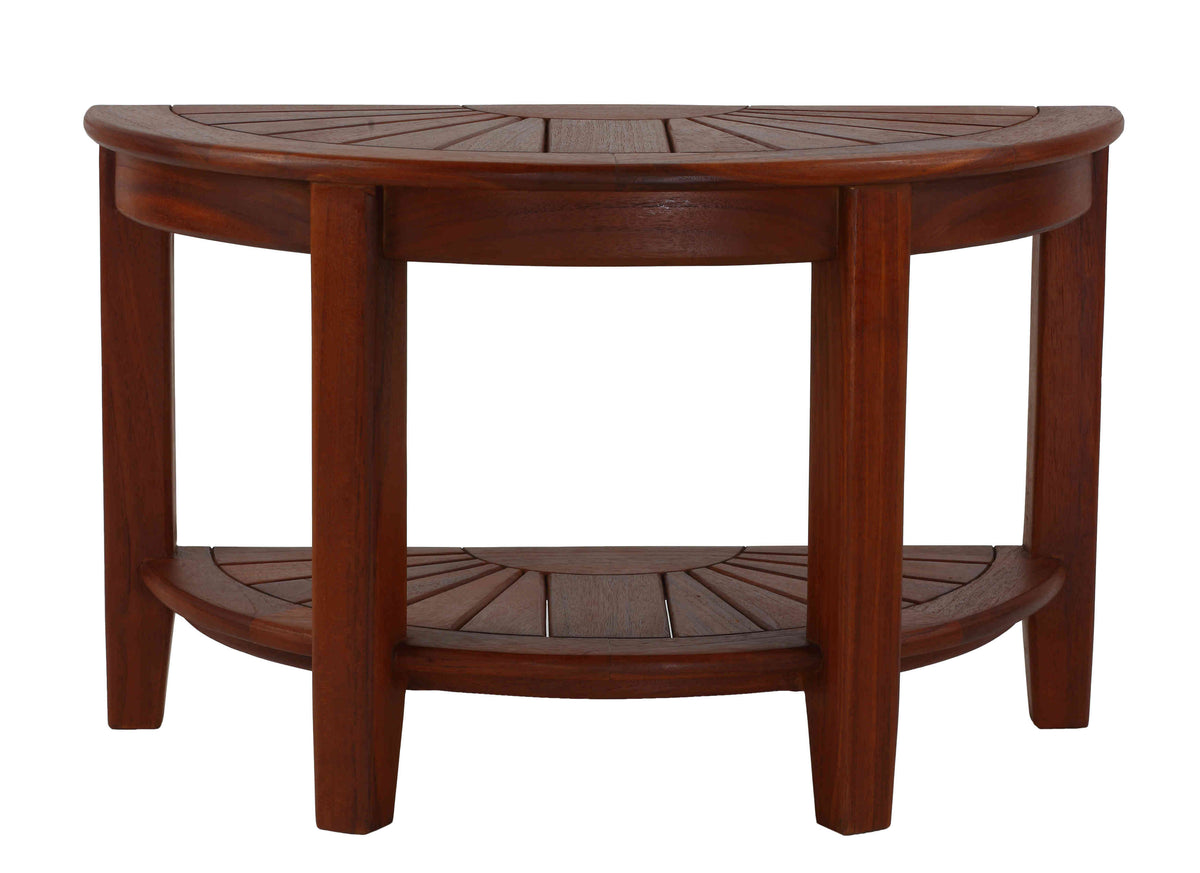 Bare Decor Chesser Half Circle Bench in Solid Teak Wood, 17&quot; High