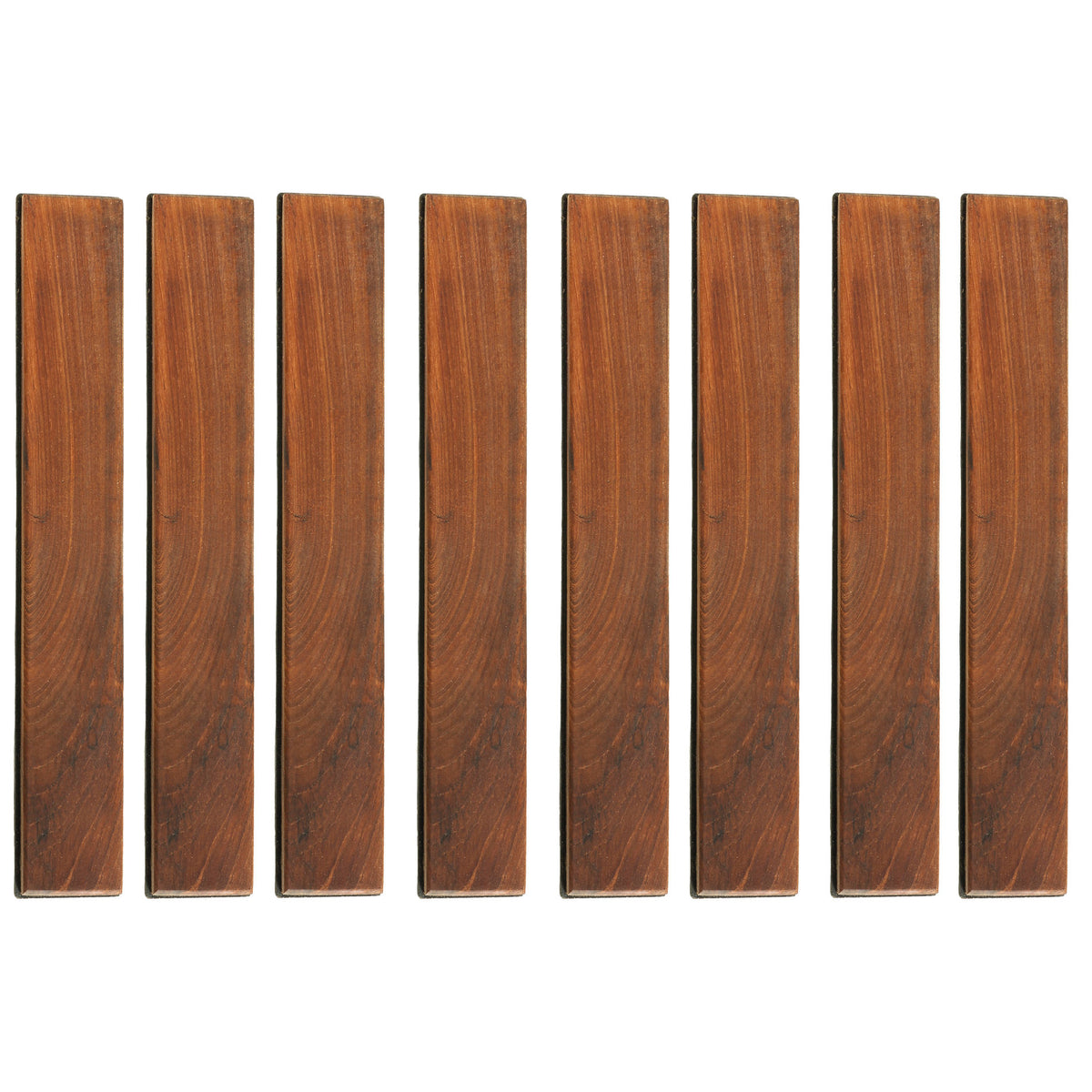 Bare Decor EZ-Floor End Pin-Side Trim Piece for Flooring in Solid Teak Wood (Set of 8)