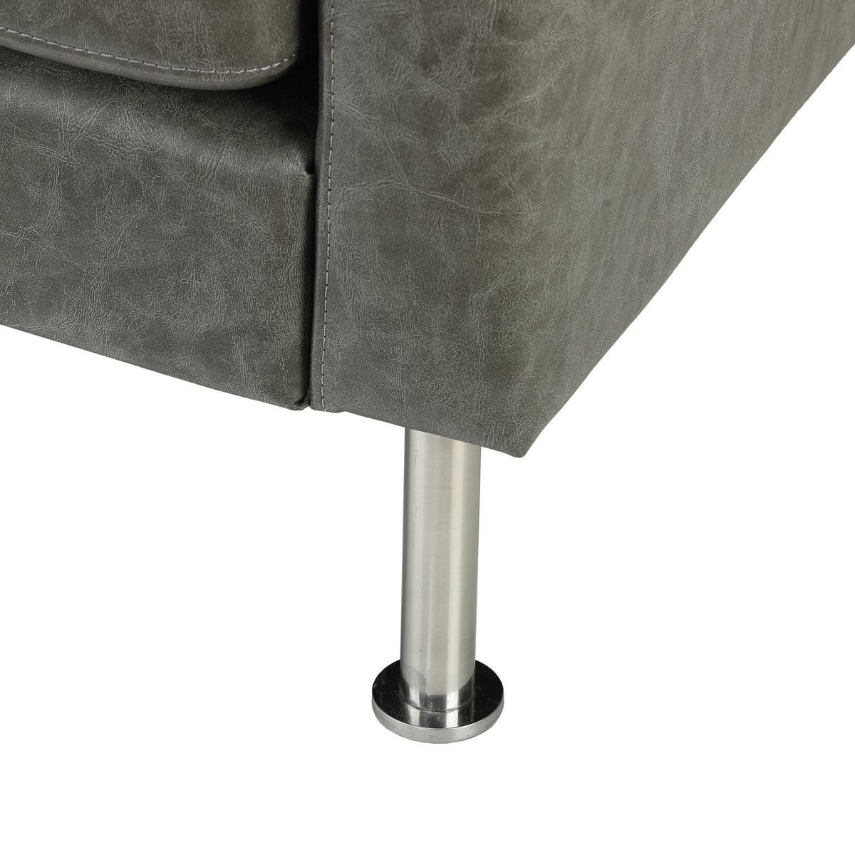 Cortesi Home Nicki Arm Chair with Adjustable Headrest, Grey