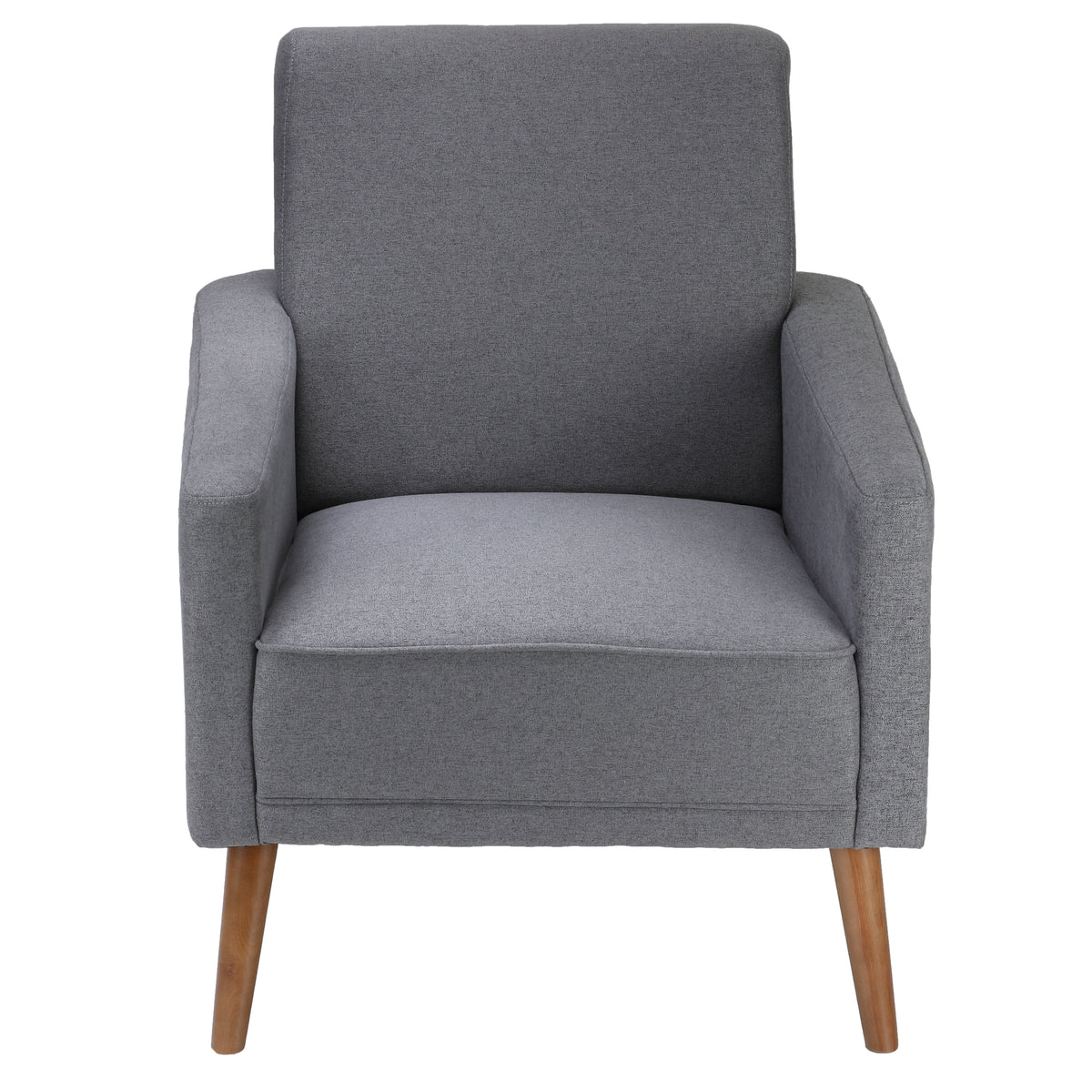 Cortesi Home Ayden Mid-Century Modern Armchair, Grey