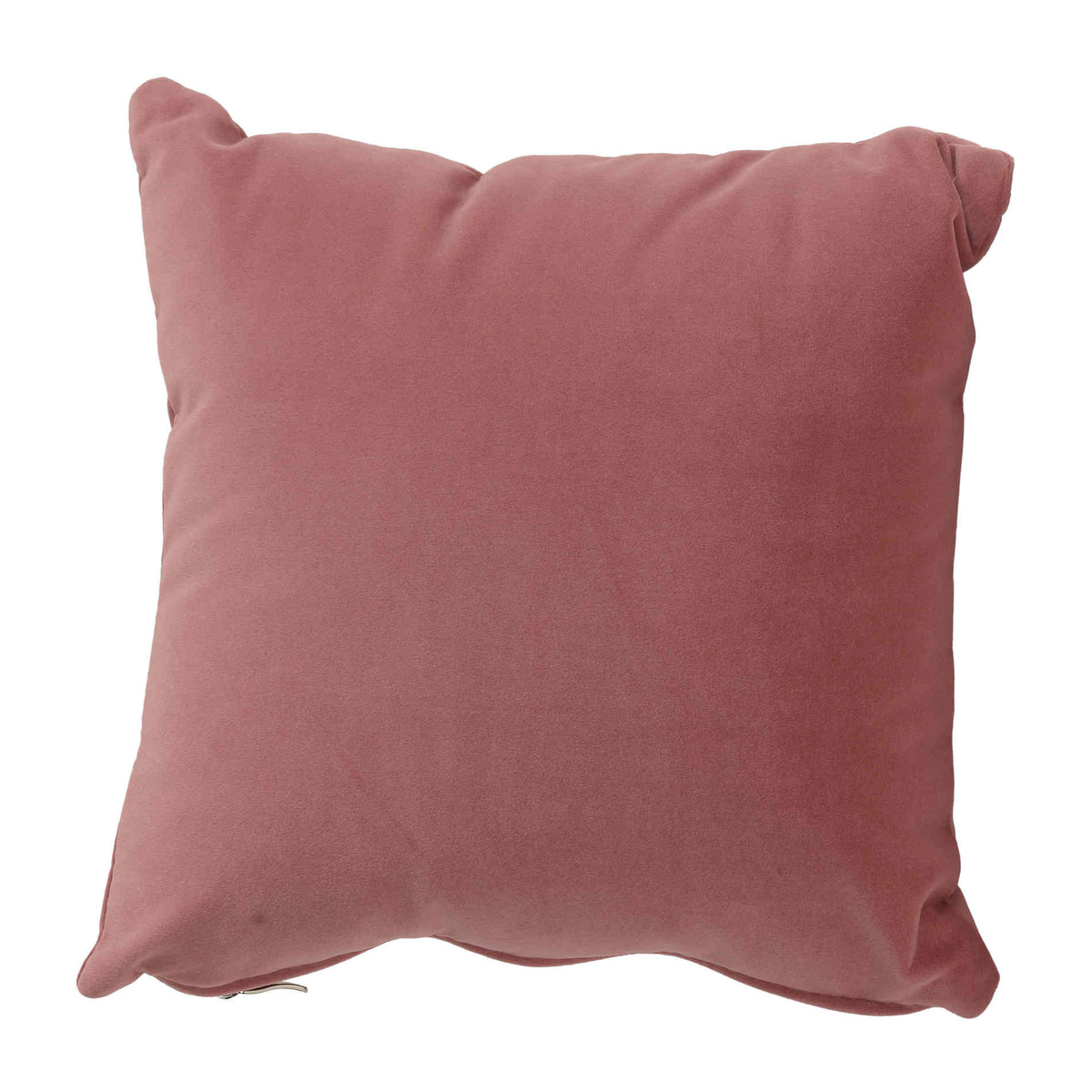 Cortesi Home Taffy Decorative  Square Accent Pillow, Blush Pink Velvet 16&quot;x16&quot;