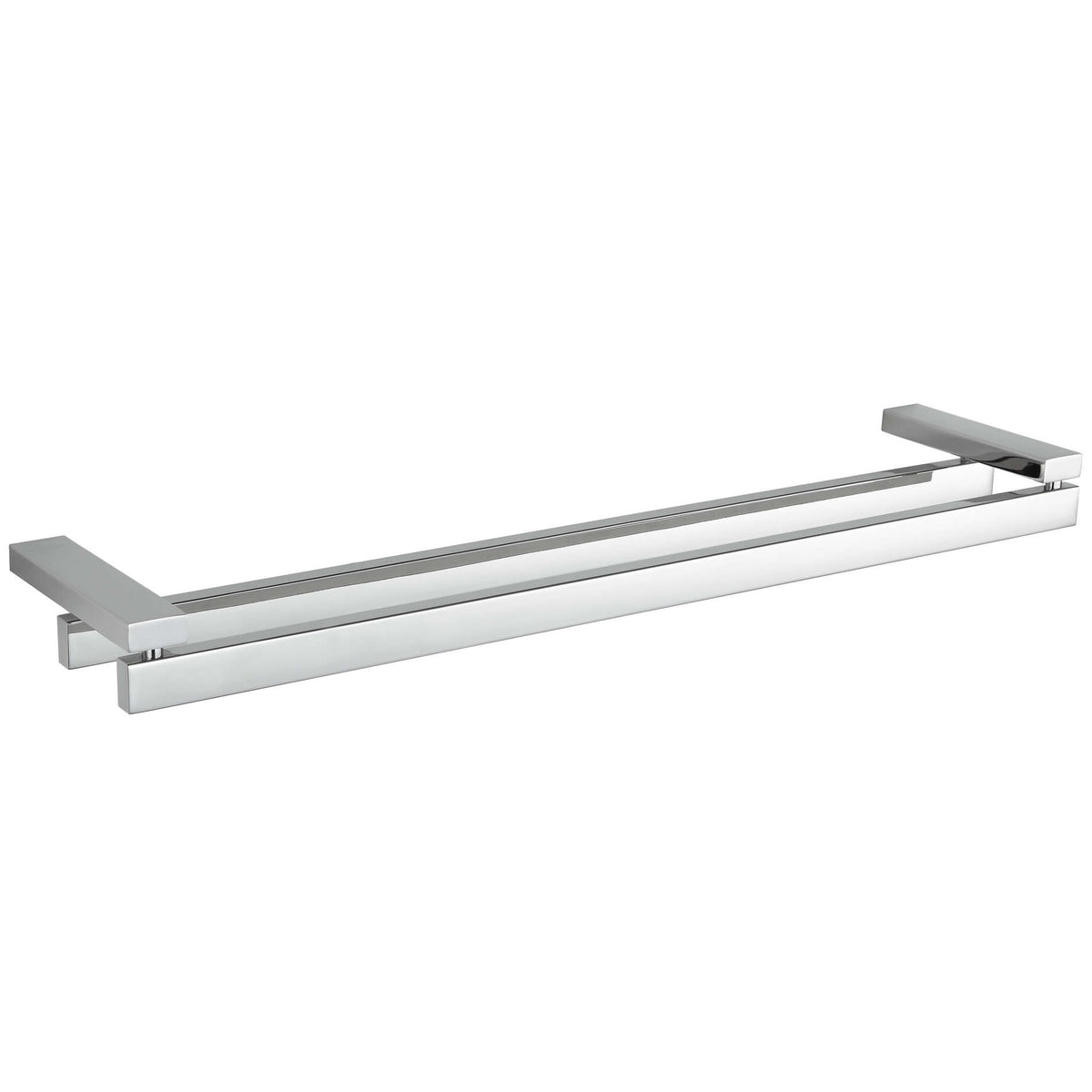 Cortesi Home Enzo Contemporary Stainless Steel Double Towel Bar, Chrome