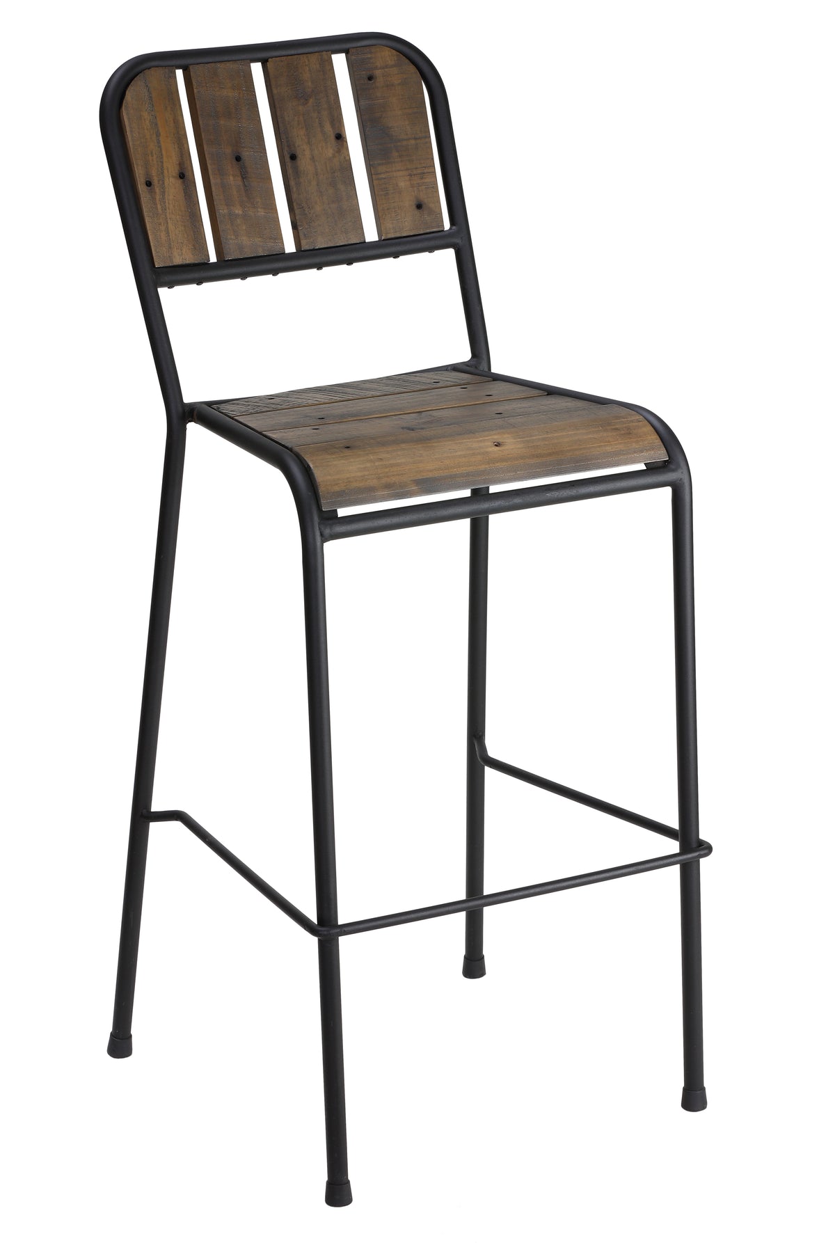 Cortesi Home Jayden 30&quot; Industrial Style Bar Stool with Black Metal Frame