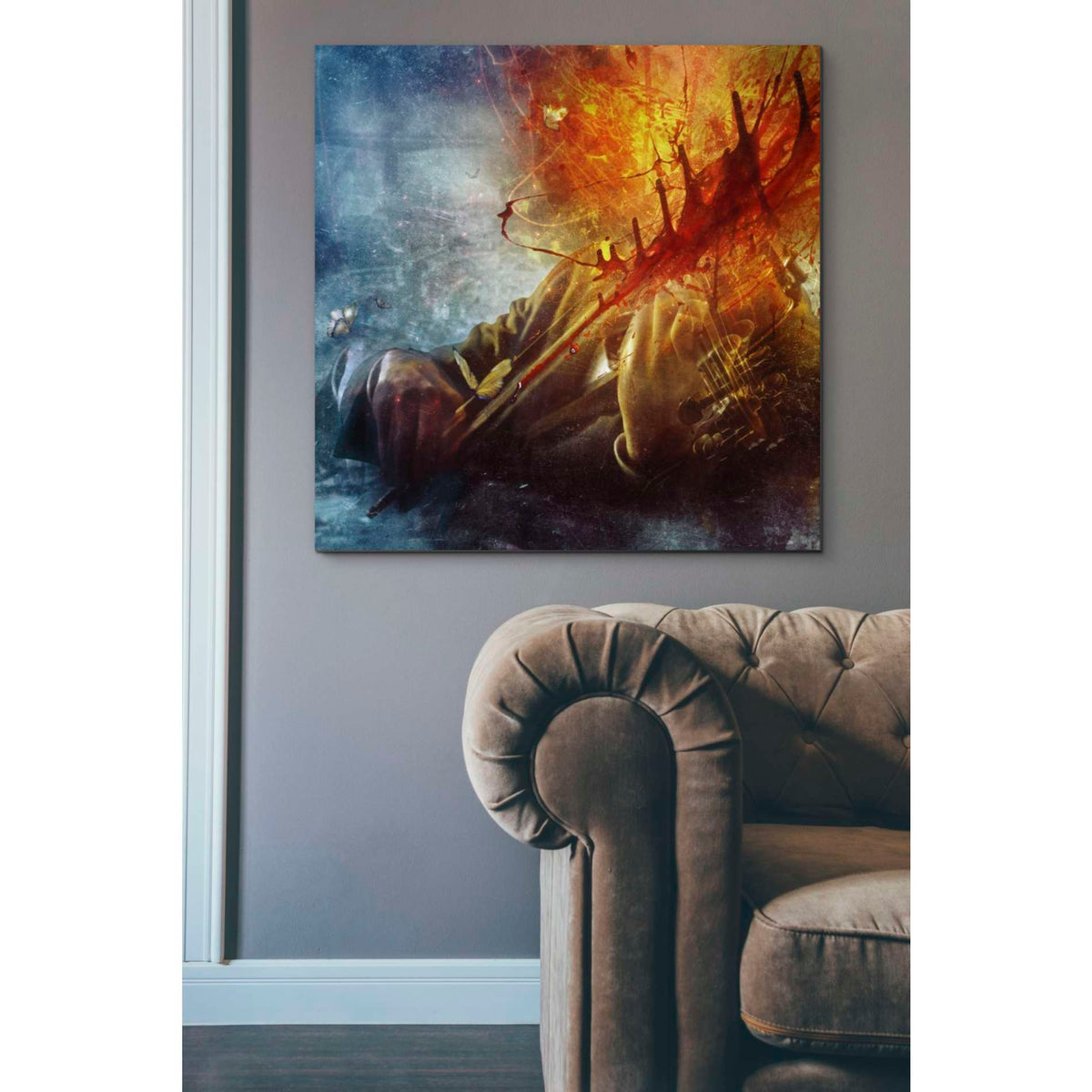 Cortesi Home &#39;A Look Into The Abyss&#39; by Mario Sanchez Nevado, Canvas Wall Art,37 x 37