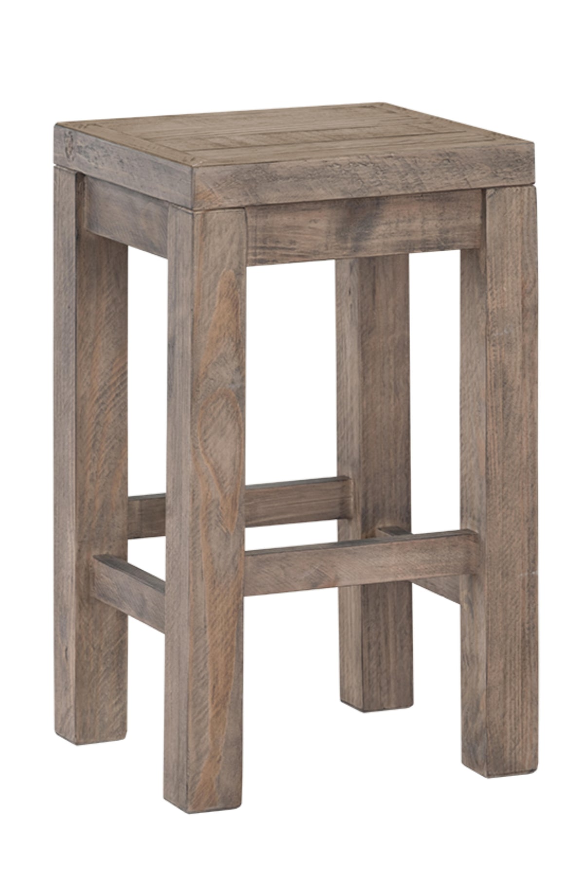 Cortesi Home Stonemill Counter Stool 25.5&quot;, in Reclaimed Solid Wood, Distressed Light Brown
