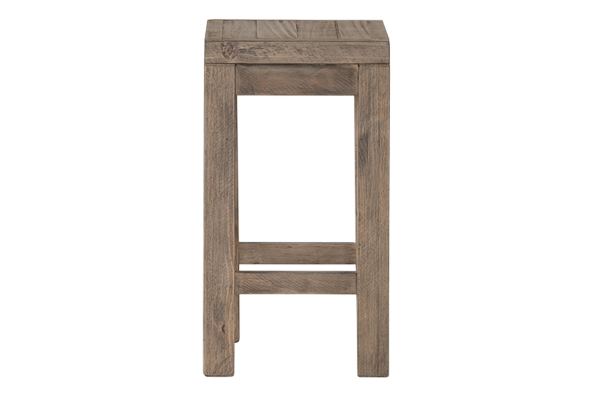 Cortesi Home Stonemill Counter Stool 25.5&quot;, in Reclaimed Solid Wood, Distressed Light Brown