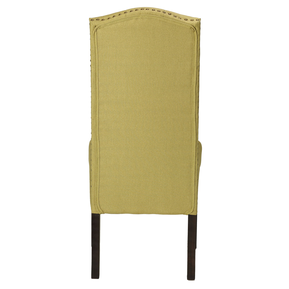 Cortesi Home Perri Camelback Dining Chair in Citron Green Linen (Set of 2)