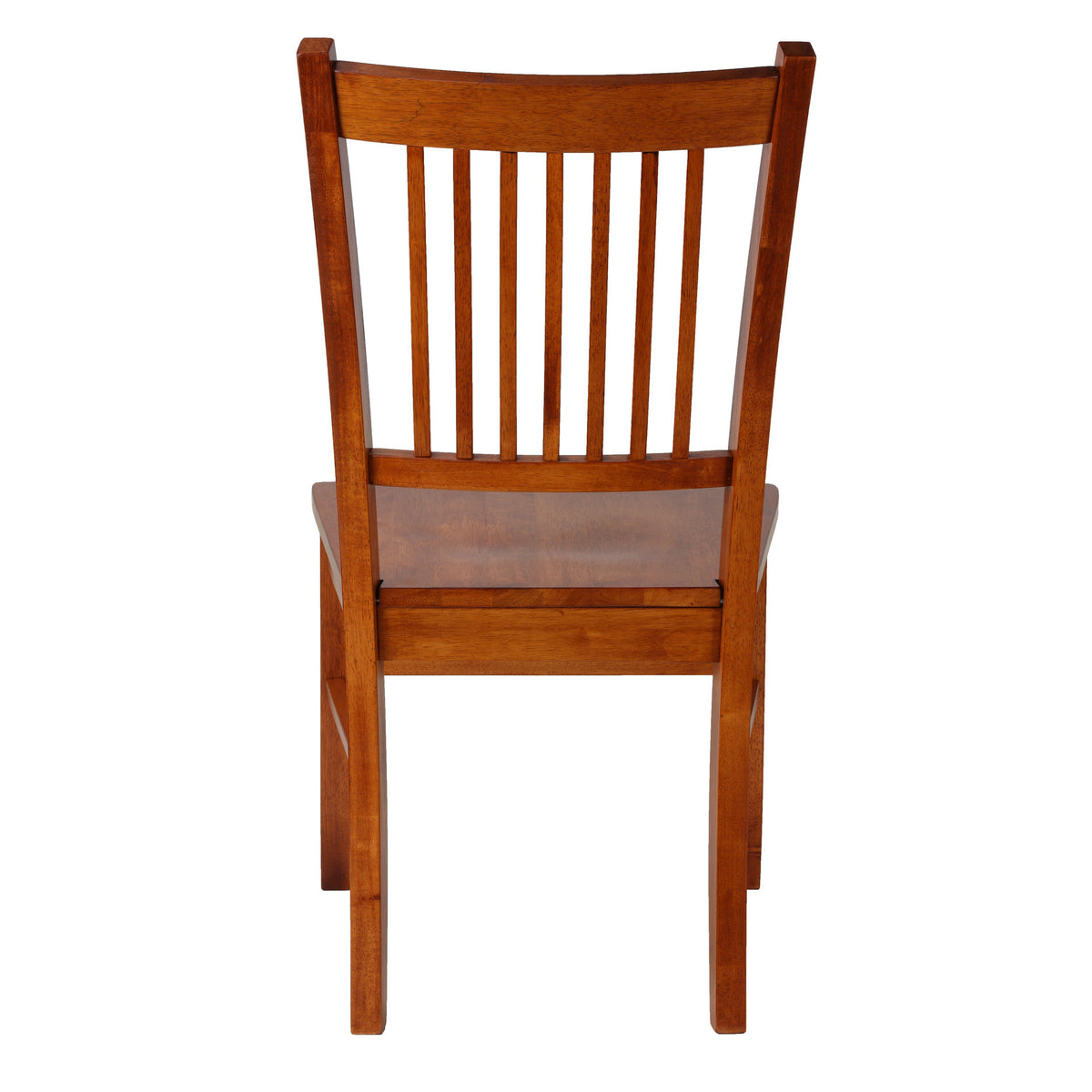 Cortesi Home &quot;America&quot; Mission Style Wooden Dining Chairs, Set of 2,Honey Oak