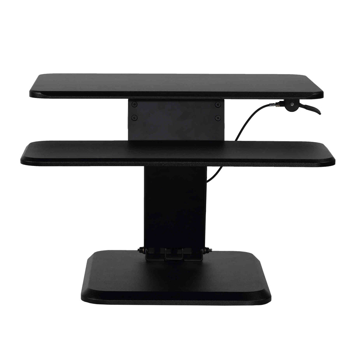 Cortesi Home Orbit Sit to Stand Adjustable Desktop Converter Monitor Stand, Black