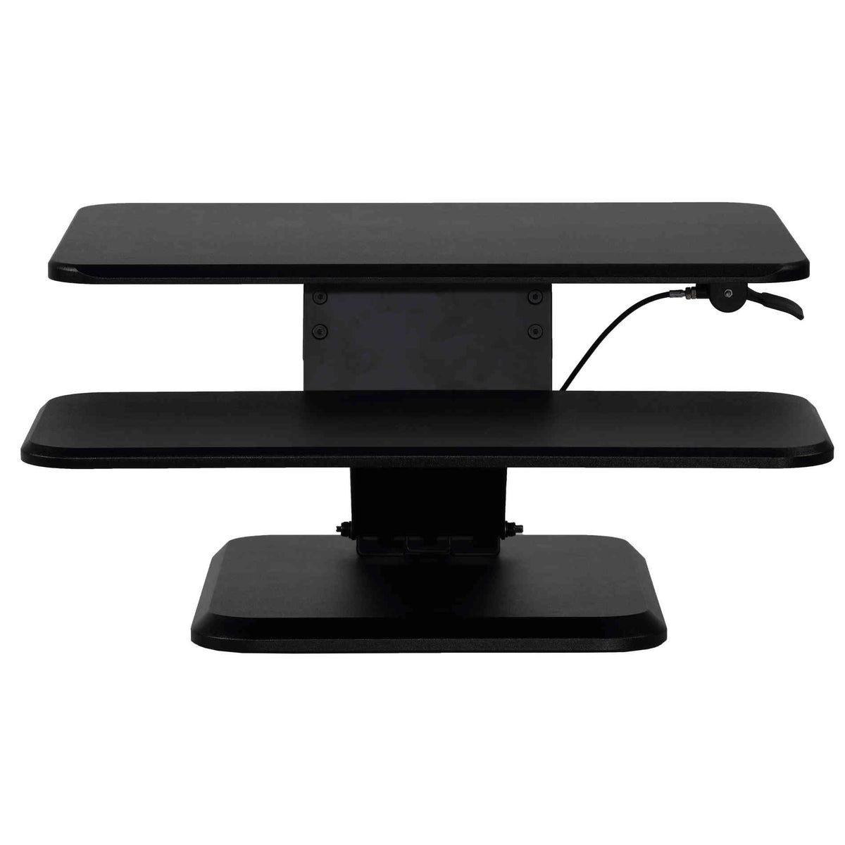 Cortesi Home Orbit Sit to Stand Adjustable Desktop Converter Monitor Stand, Black