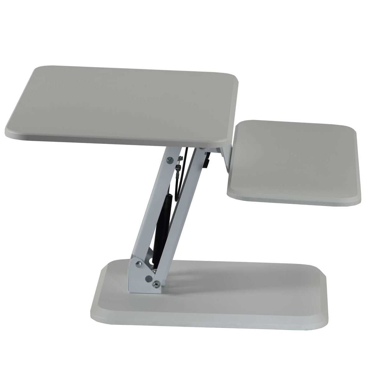 Cortesi Home Orbit Sit to Stand Adjustable Desktop Converter Monitor Stand, White